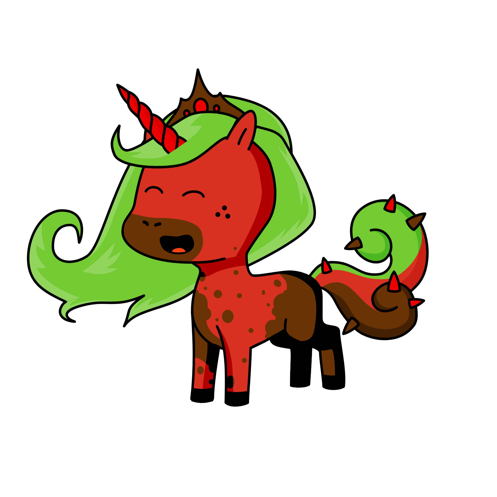 Queen Bearella of Choc the 1st, the unicorn