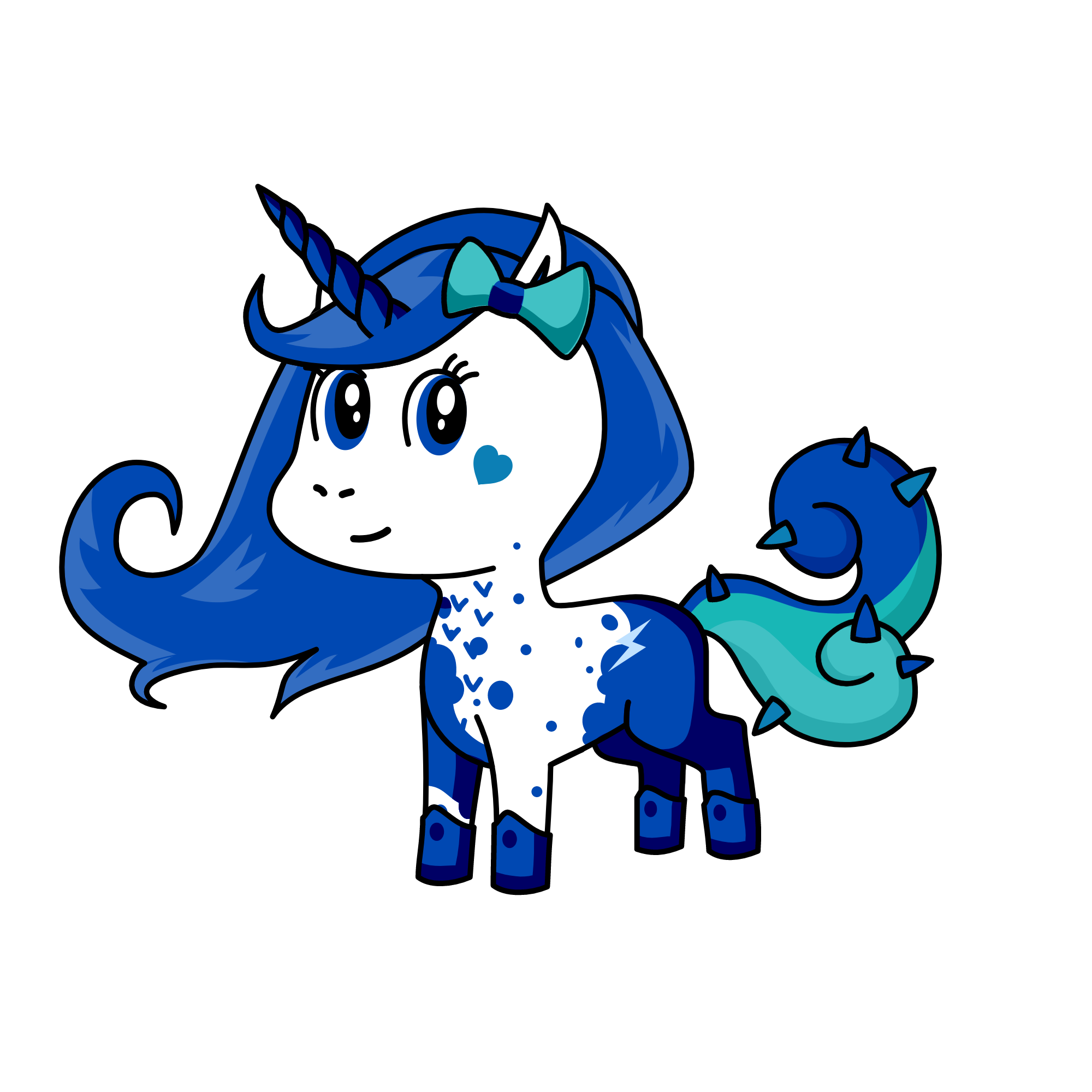 Bluey, the unicorn