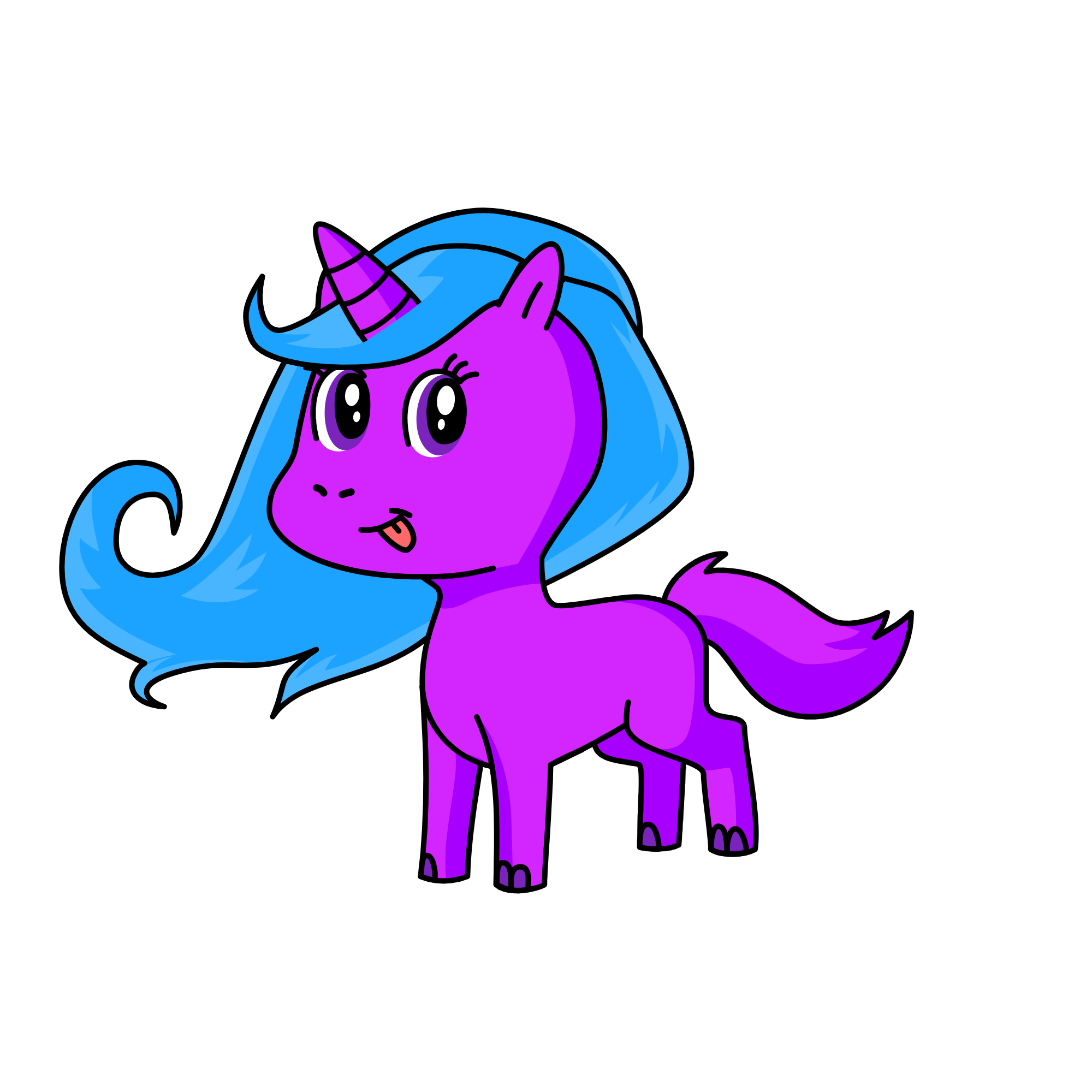 Violet, the unicorn