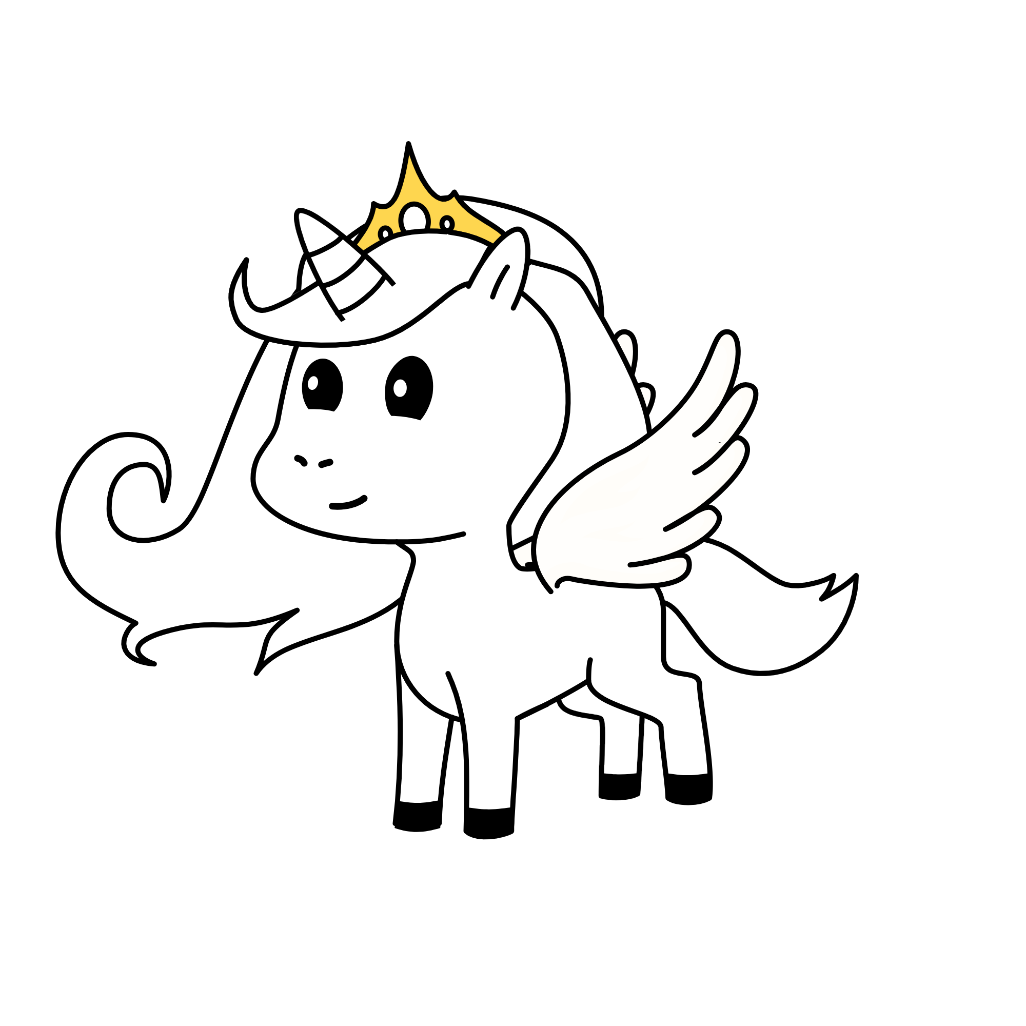 Princess colorless, the unicorn