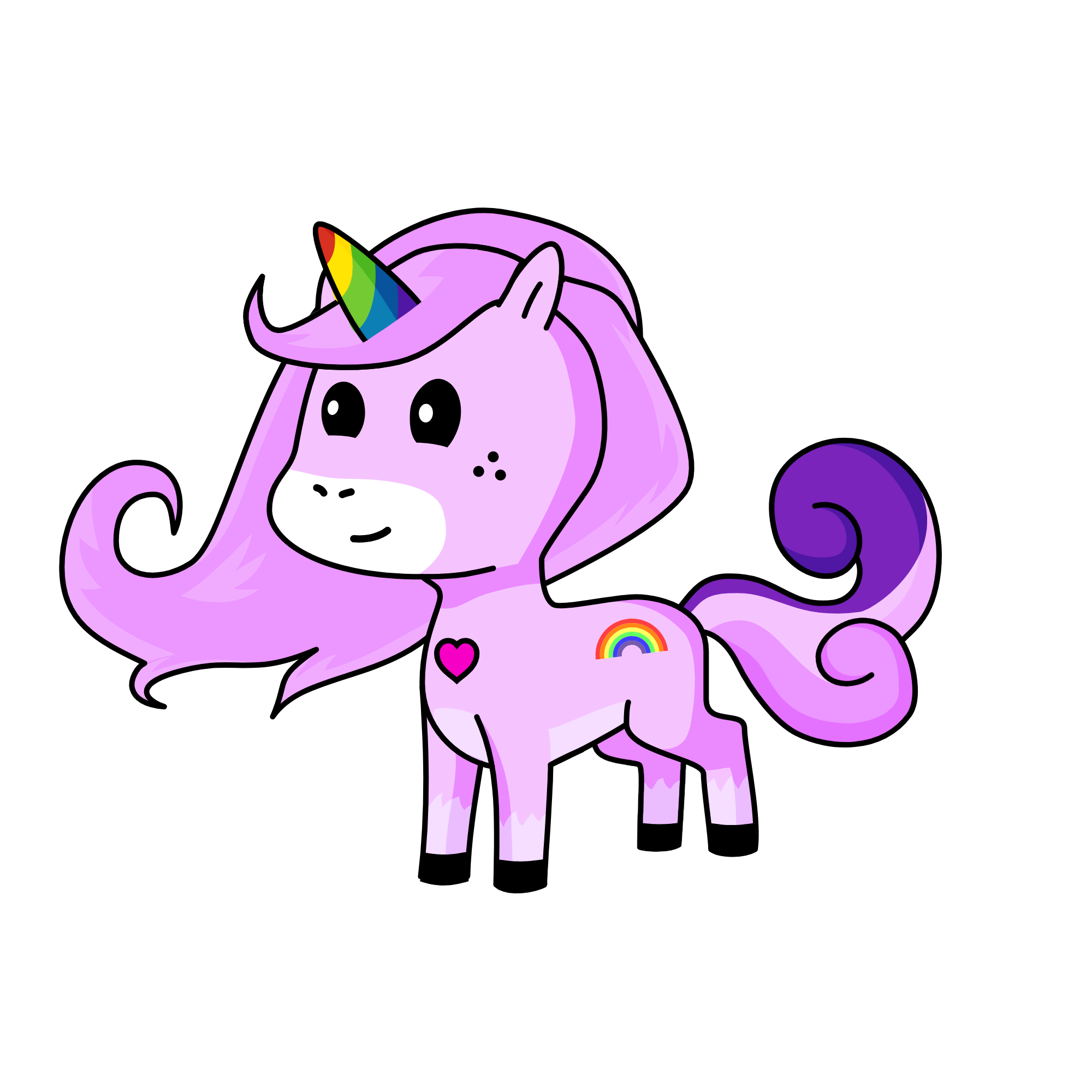 Pink Rainbow, the unicorn