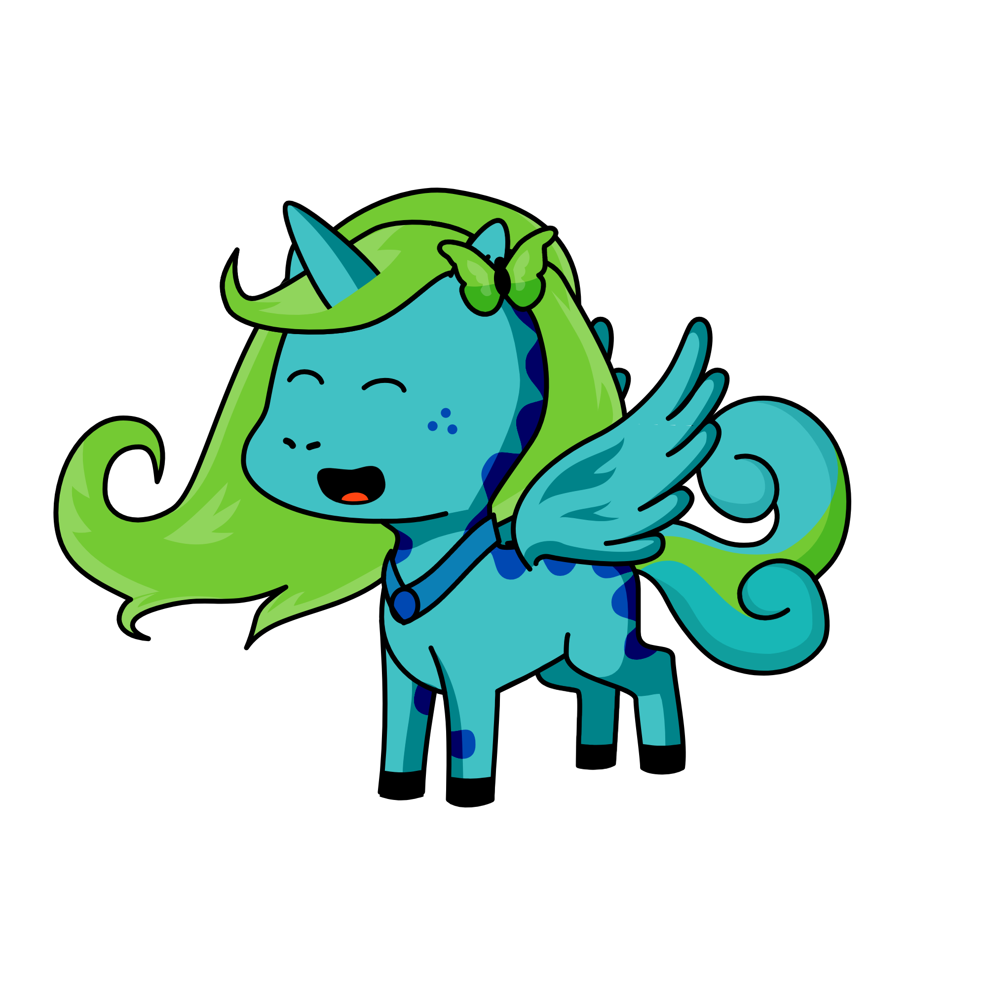 Chancellor Aqua Falcate, the unicorn