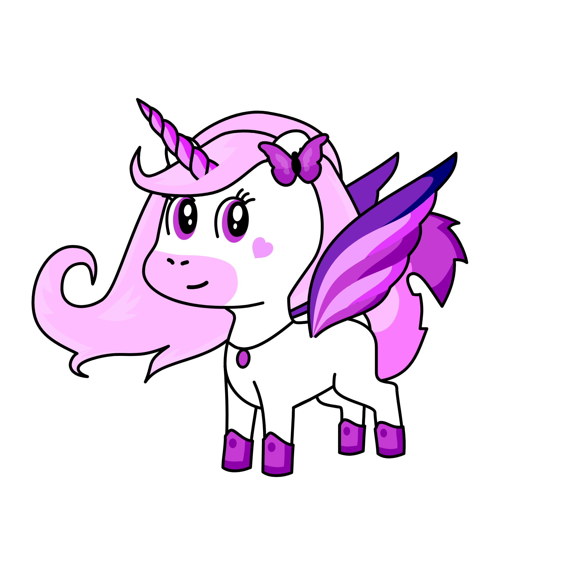 pinkie purple lover, the unicorn