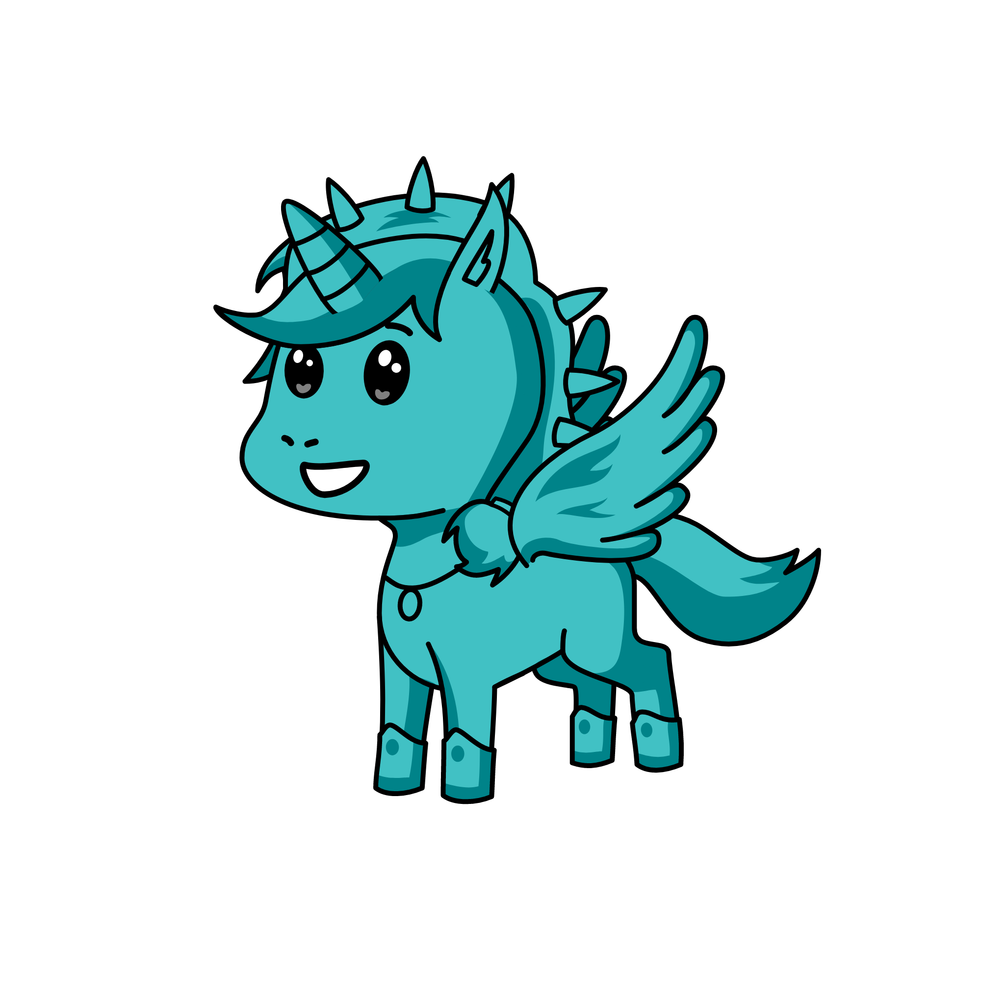 Blue, the unicorn