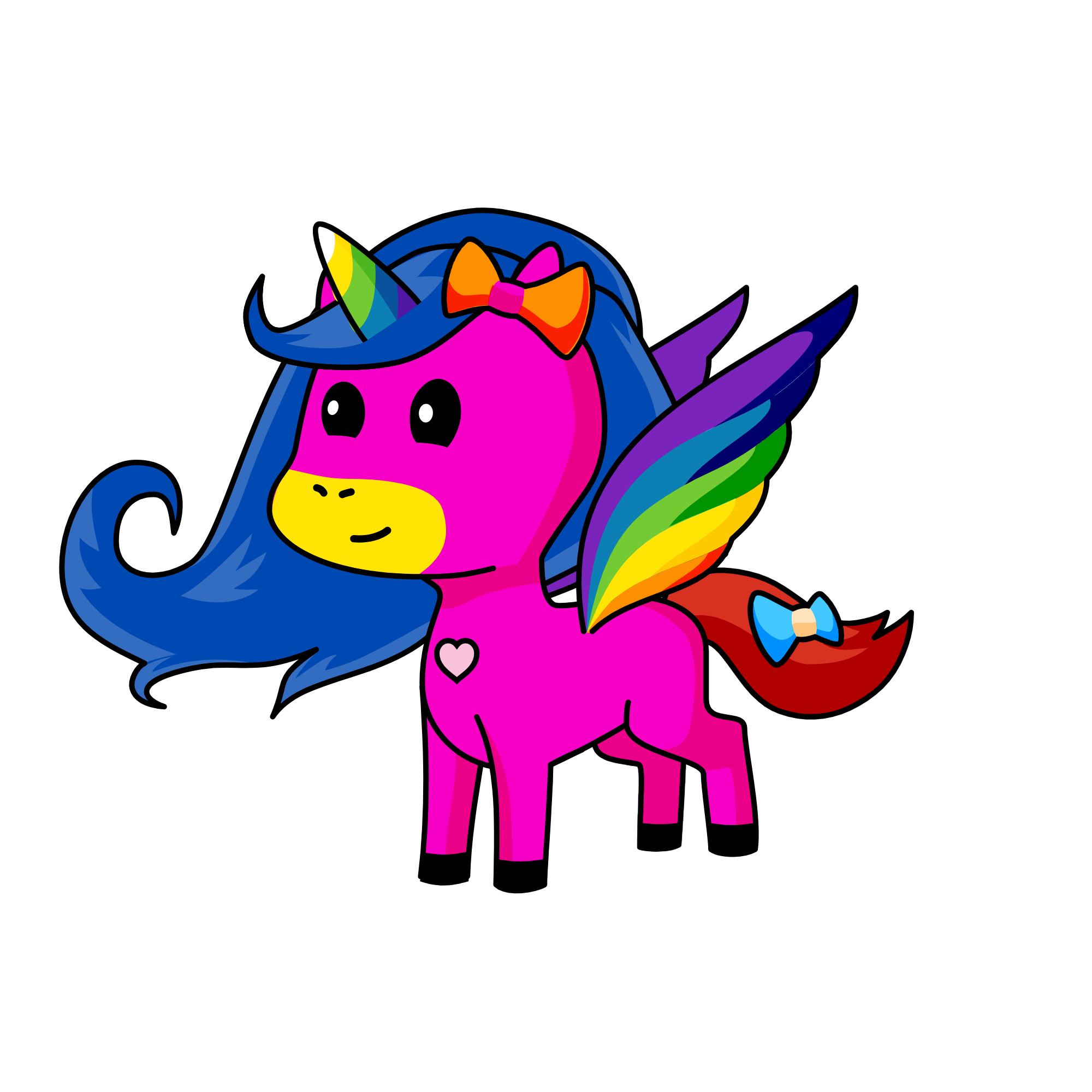 Rainbow corn , the unicorn