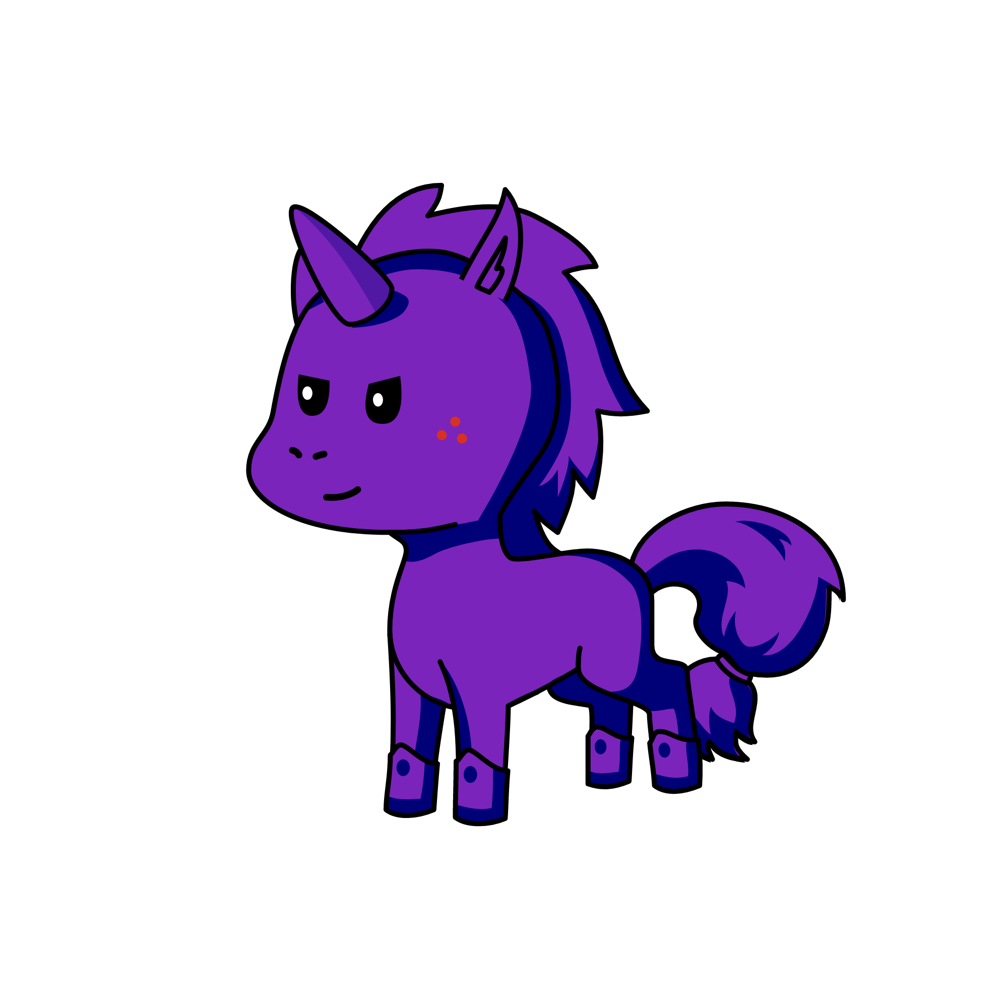 Purple, the unicorn