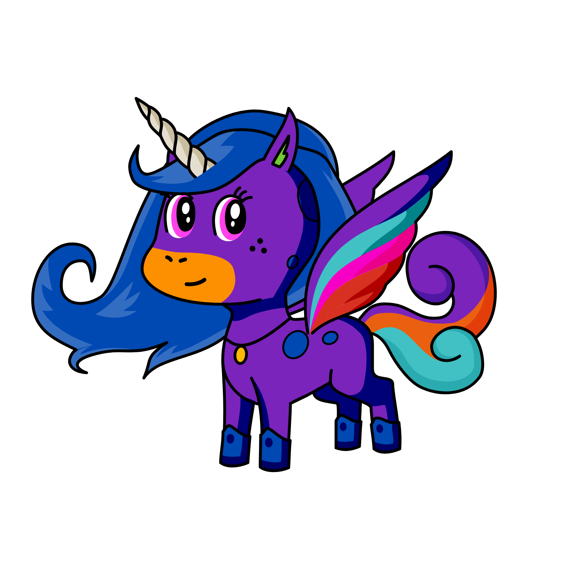 go at the about place and go down an u will find something that says to click it and click it u wil, the unicorn