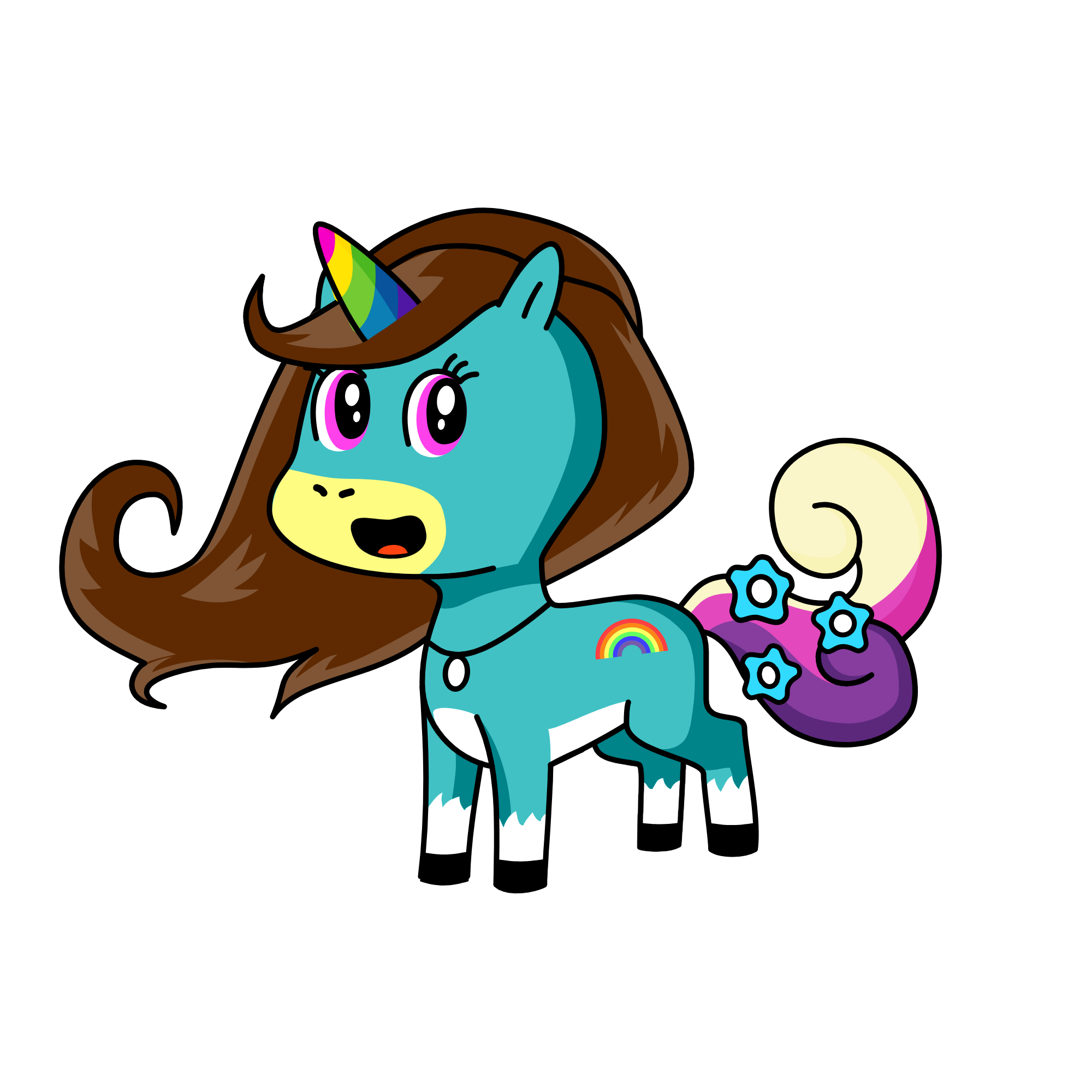 Goldacorn, the unicorn