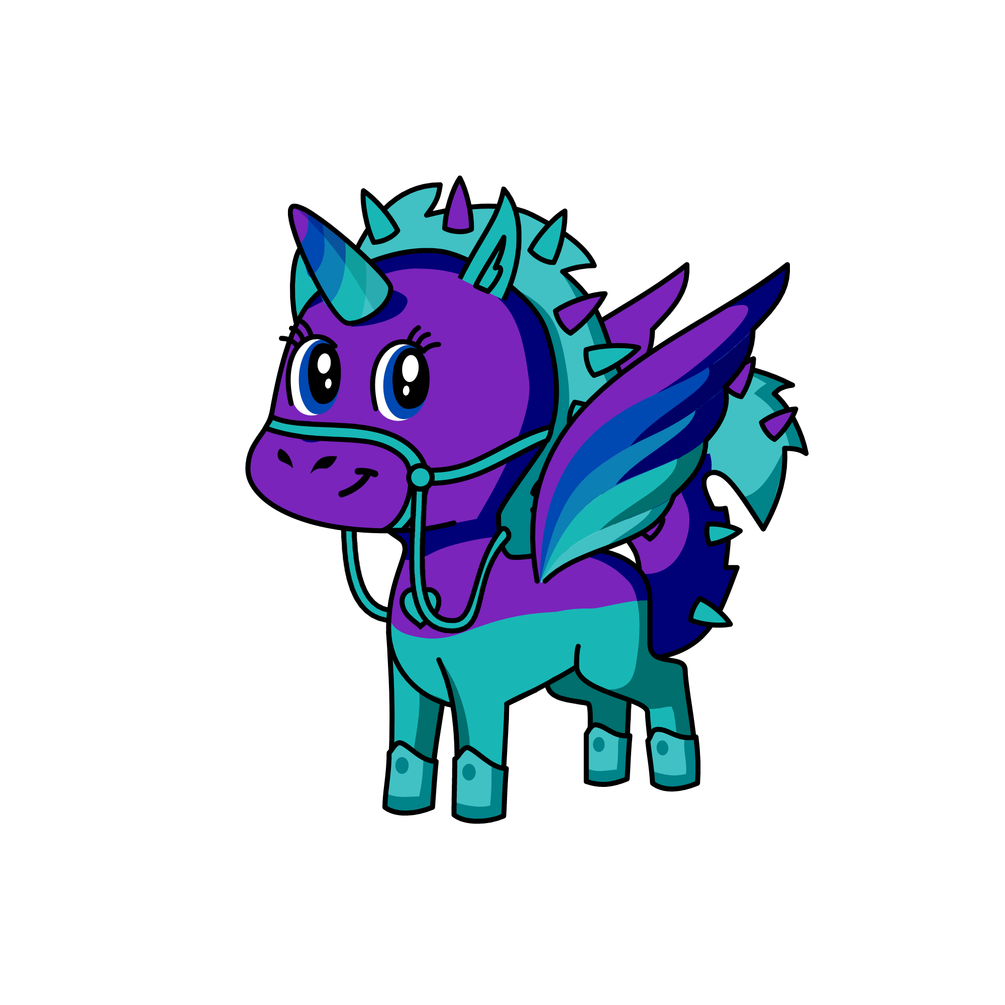 PURPLE DRAGON, the unicorn