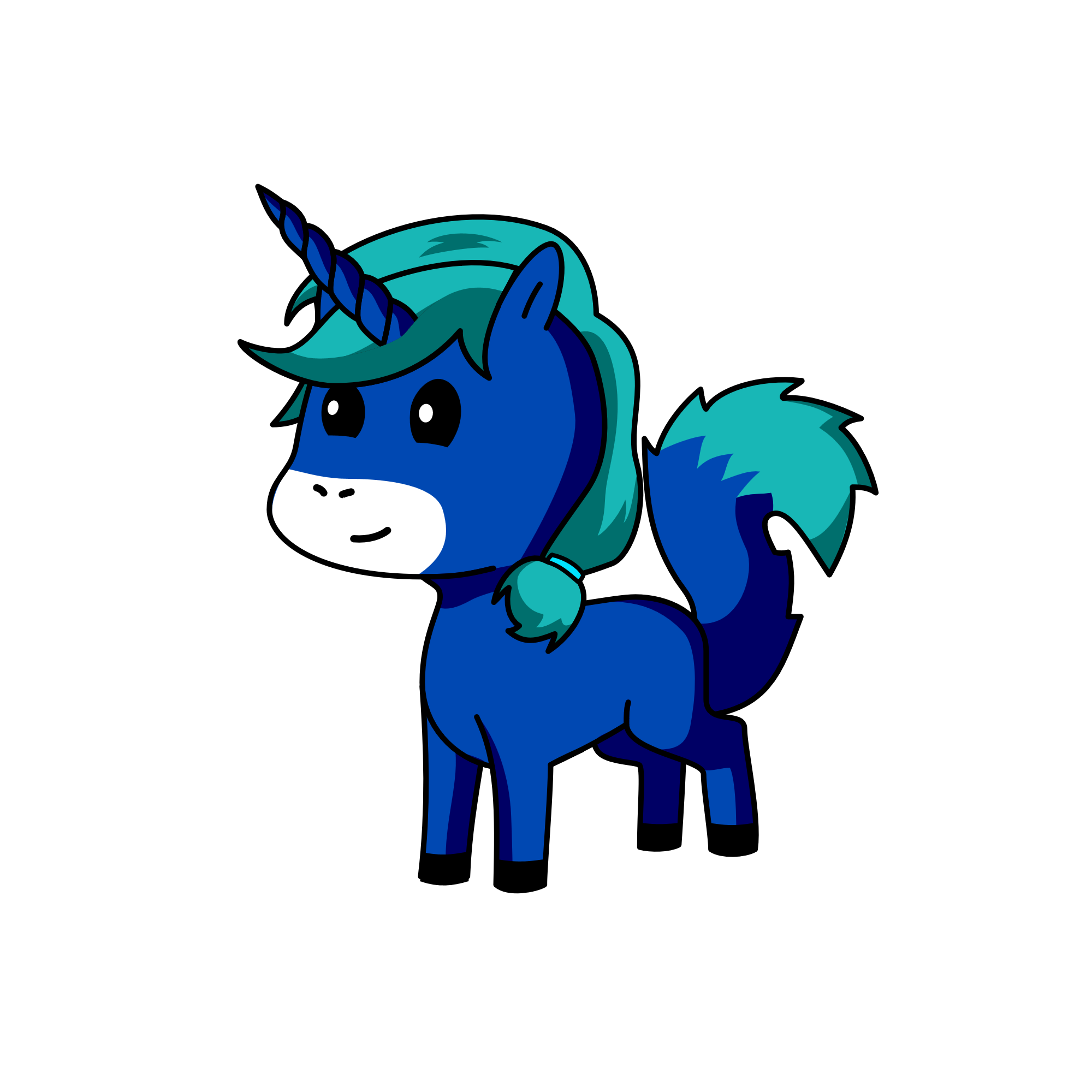 bluey, the unicorn