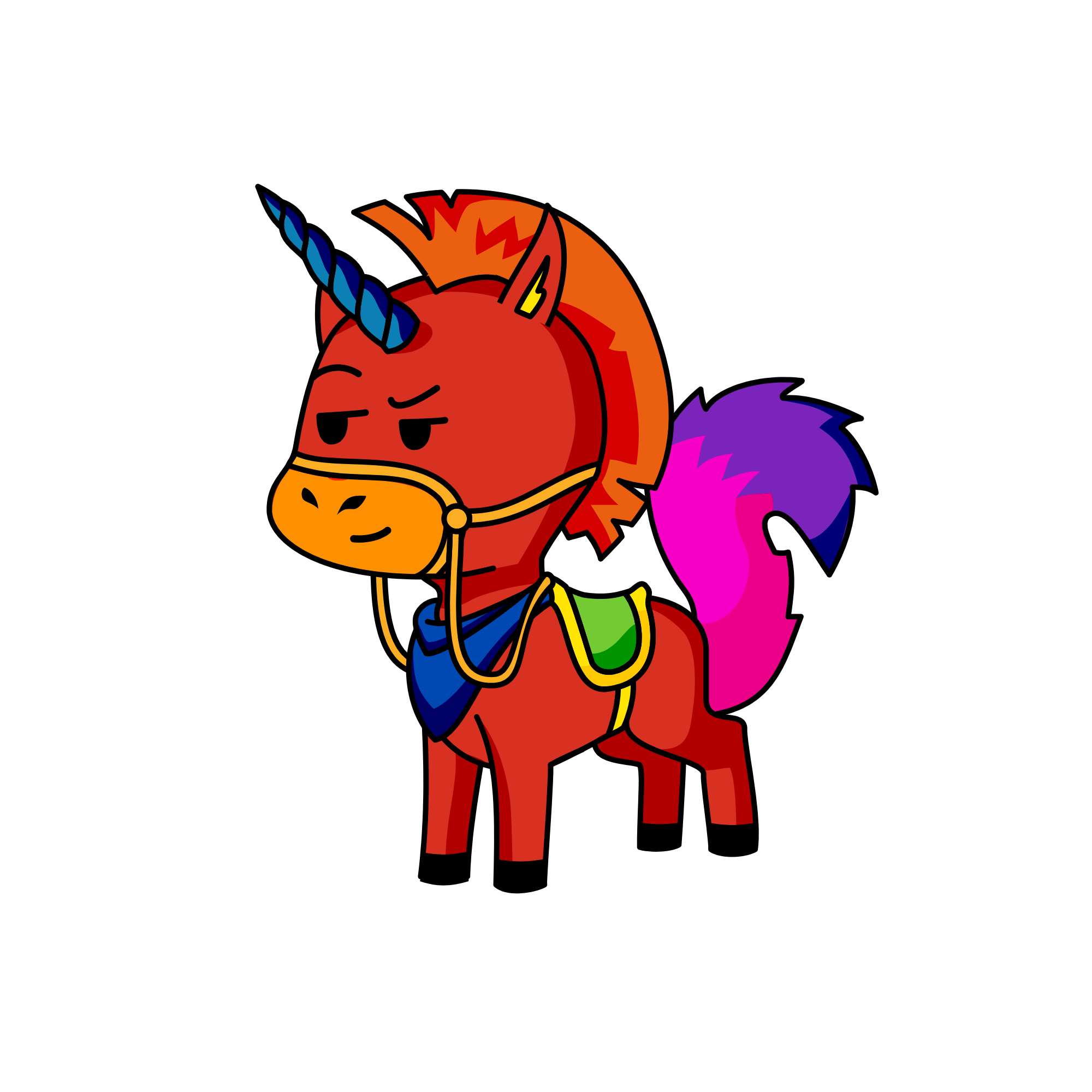 Squirreled down, the unicorn