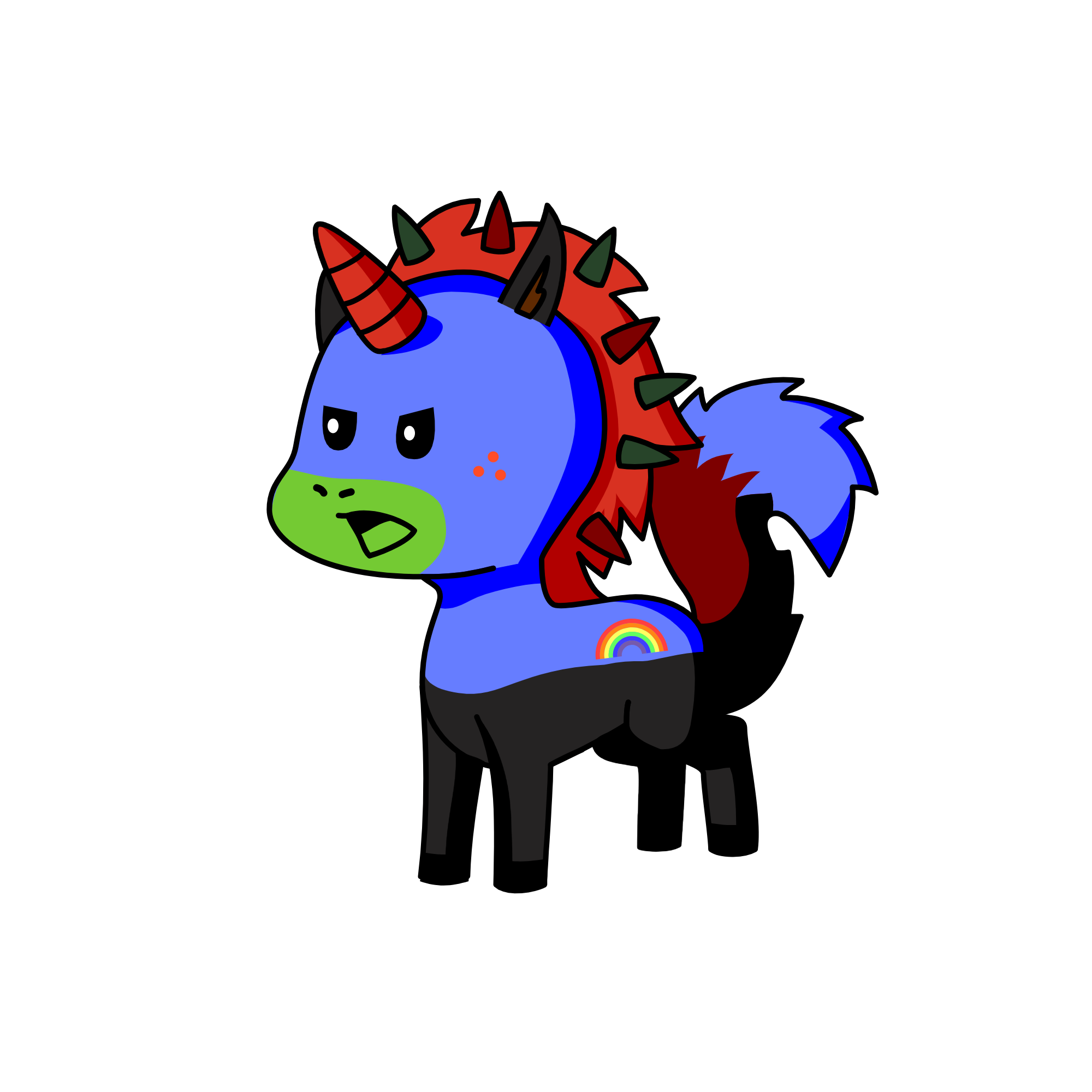 the black night, the unicorn