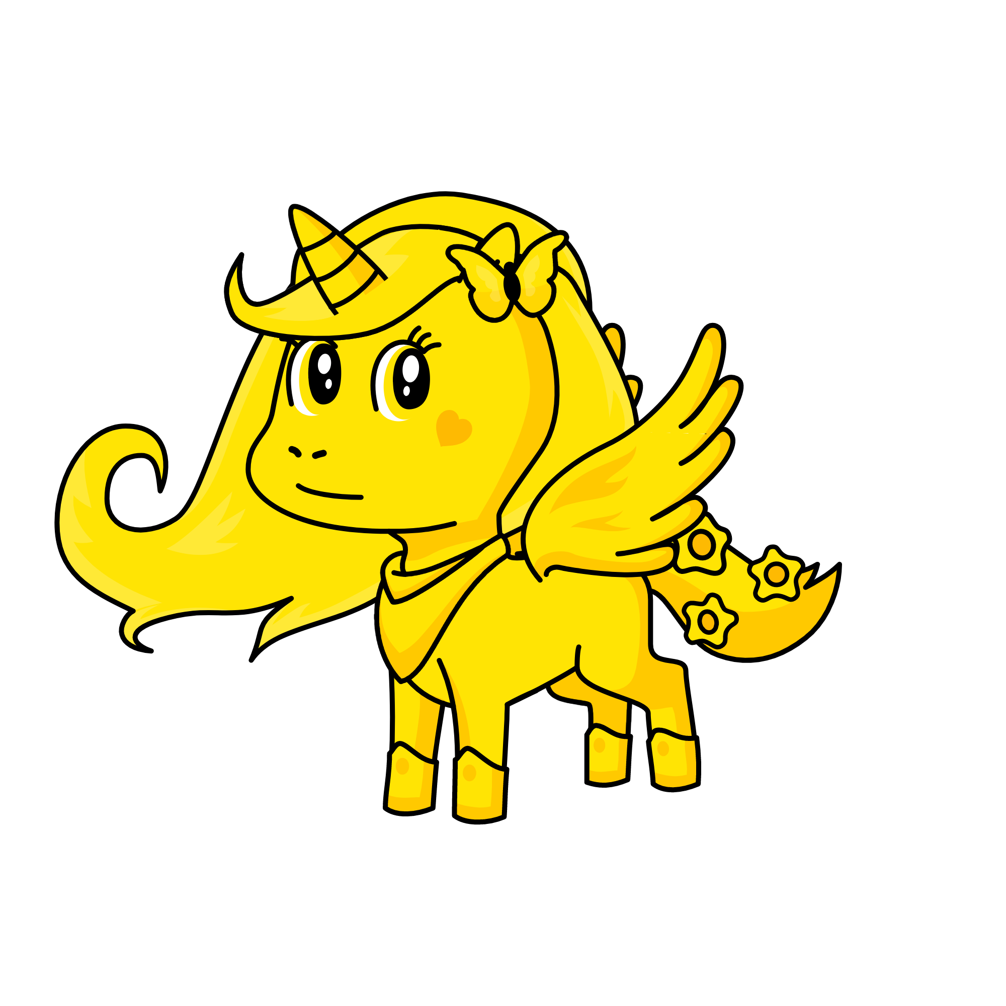 Queen of yellow, the unicorn