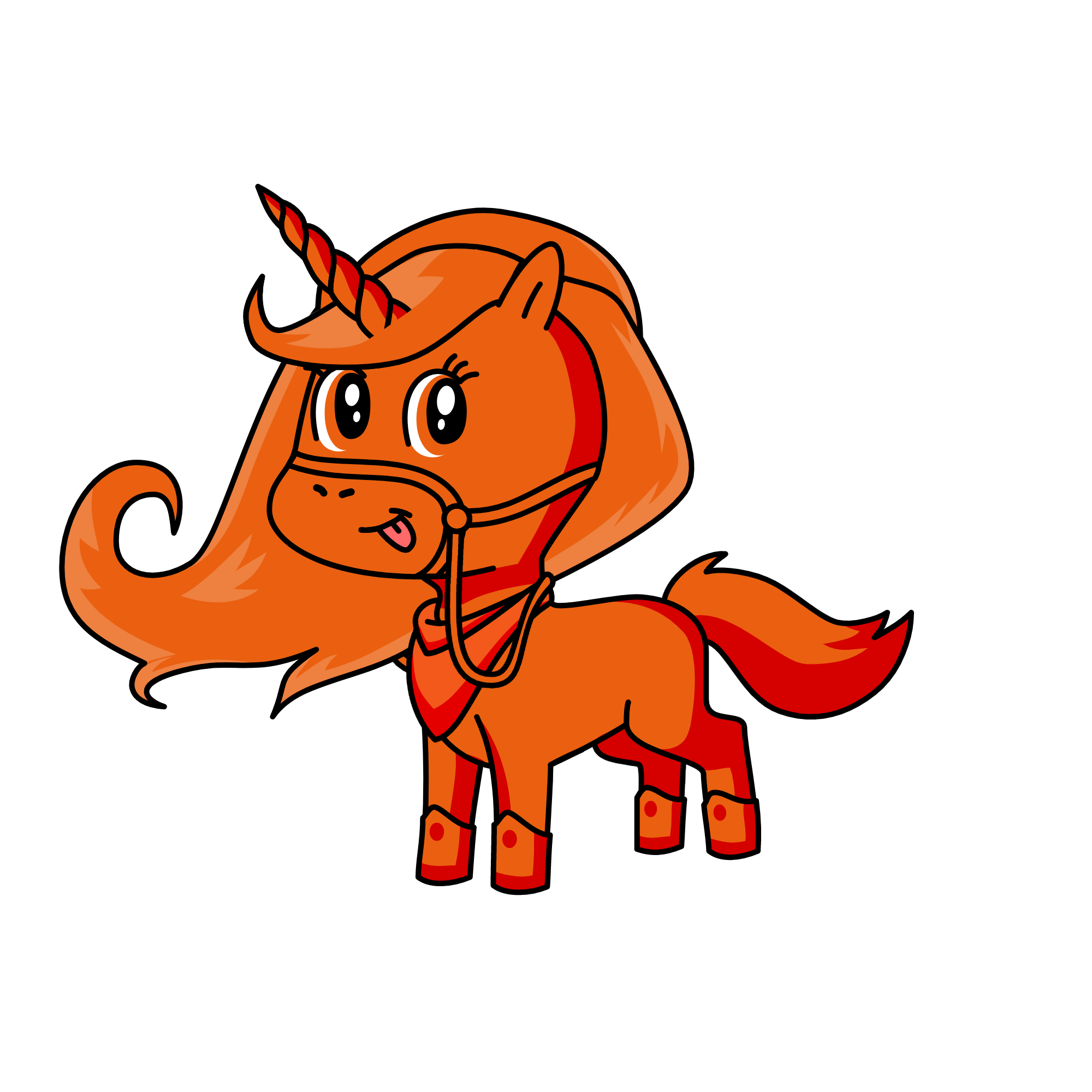 the orange, the unicorn