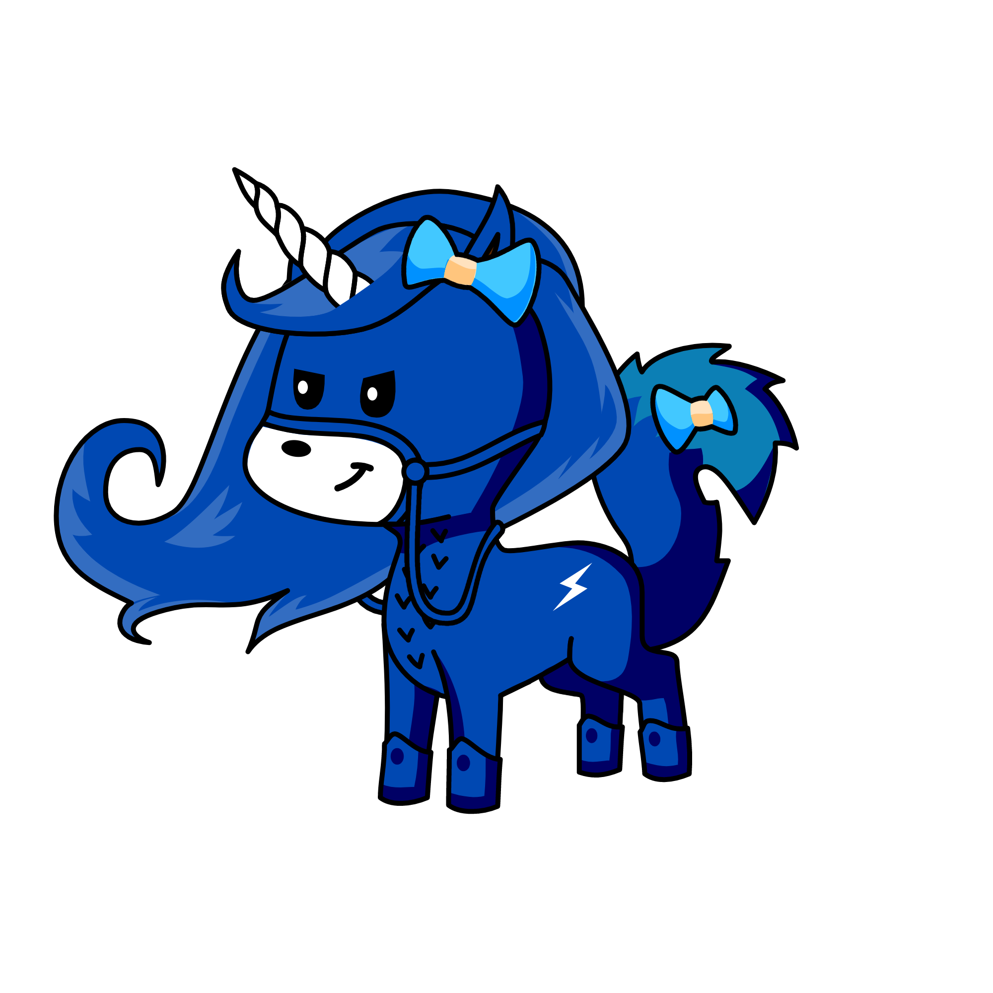 the bule, the unicorn