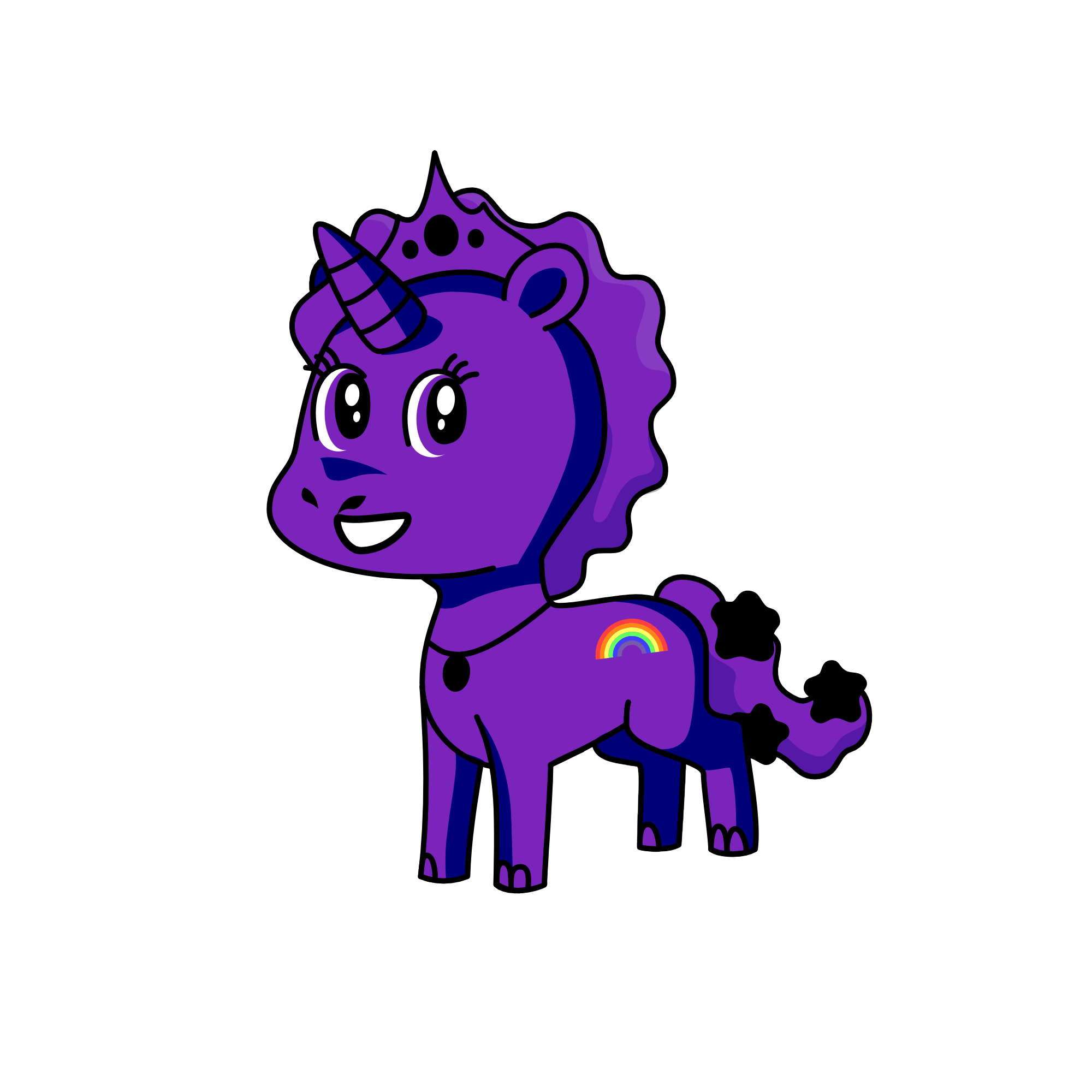purple night, the unicorn