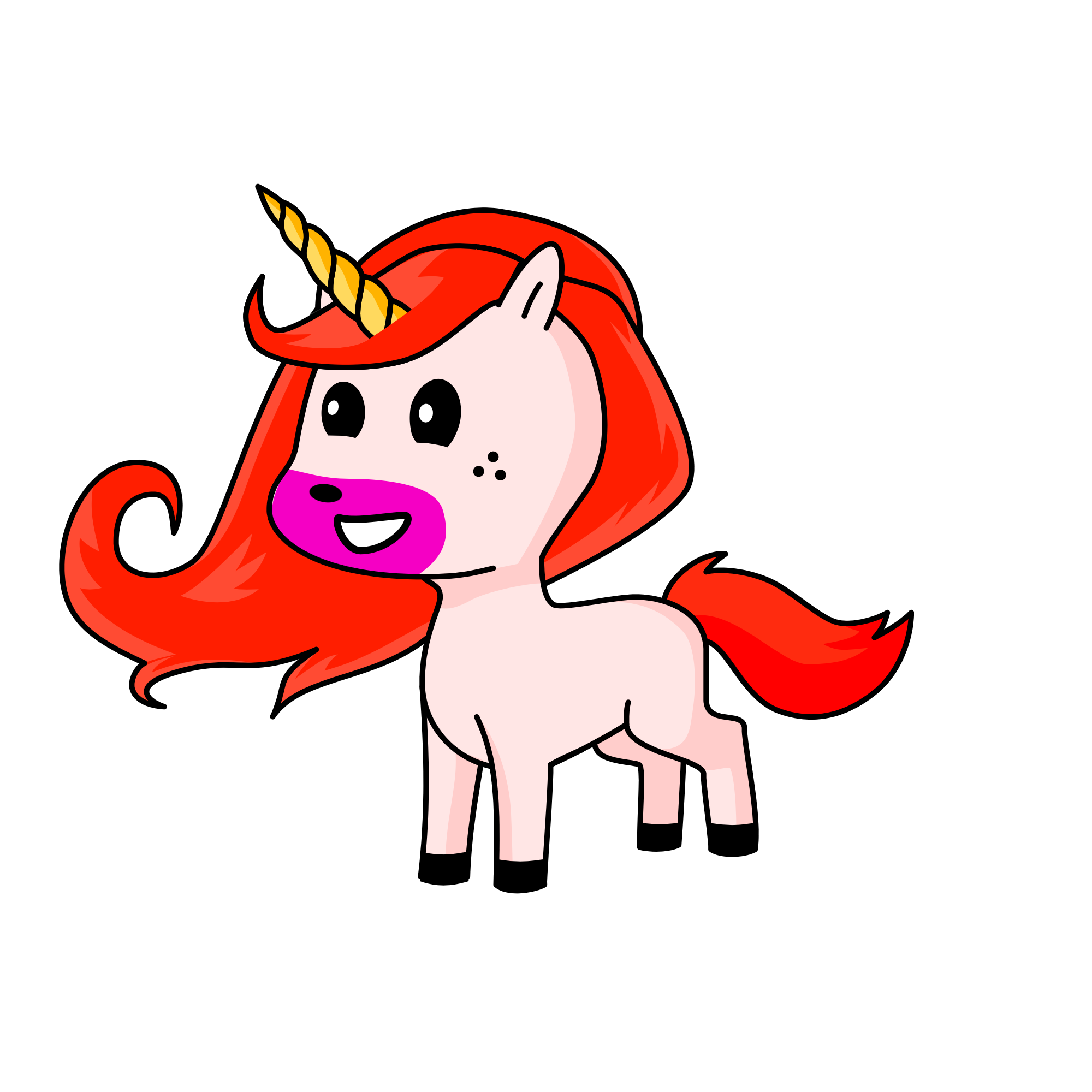 Blush blossom , the unicorn