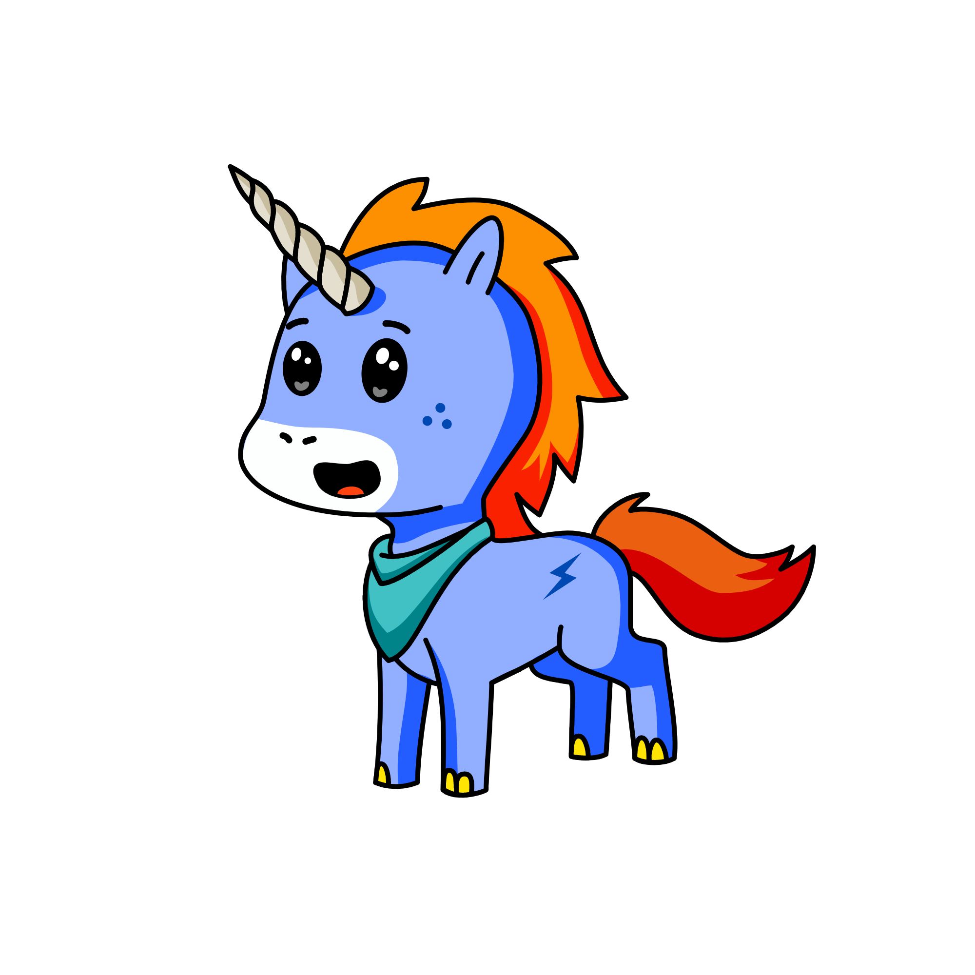 bluey, the unicorn
