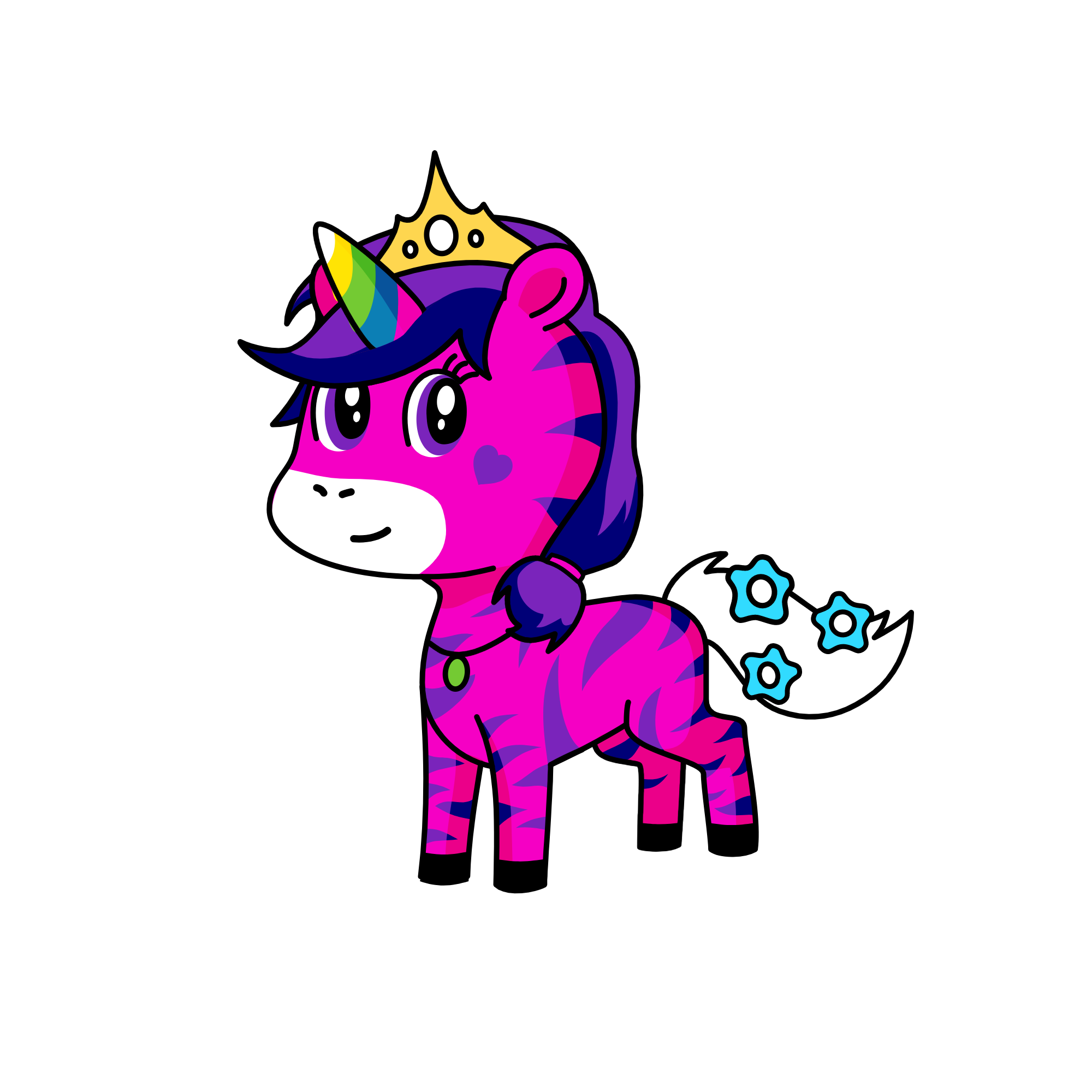Purple Princess, the unicorn