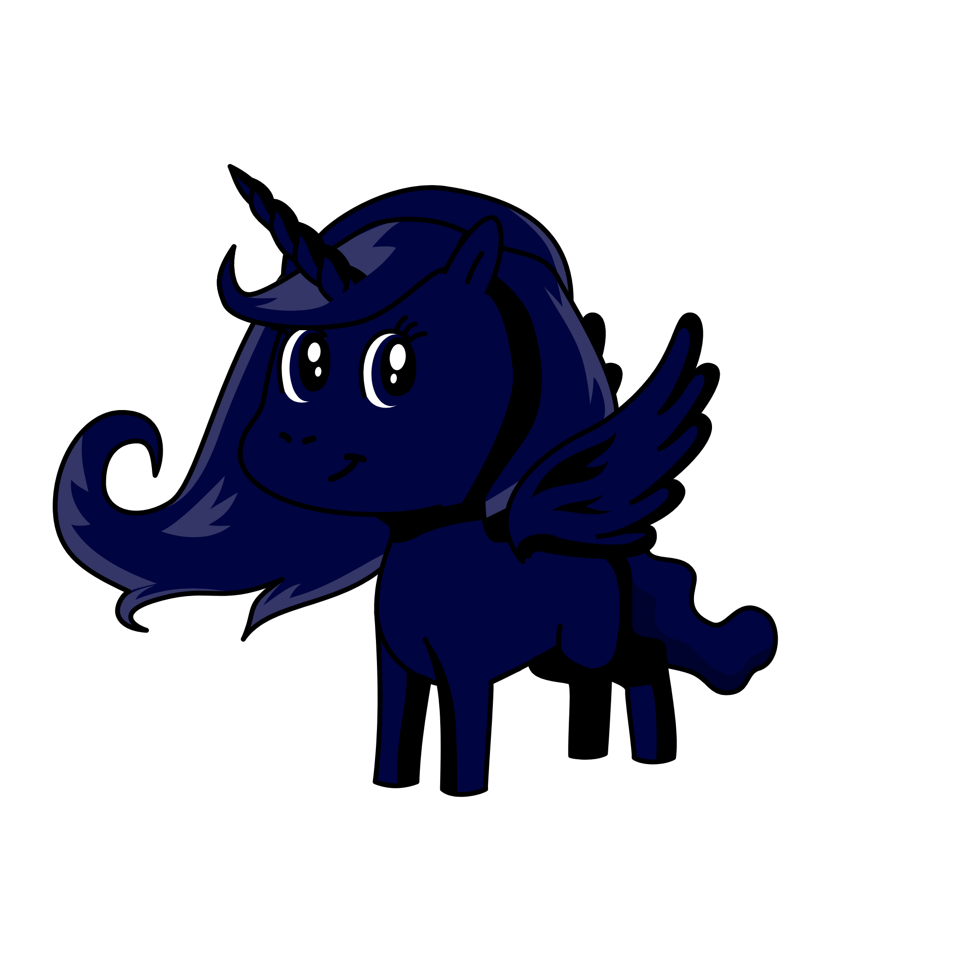 Luna the full moon alicorn, the unicorn