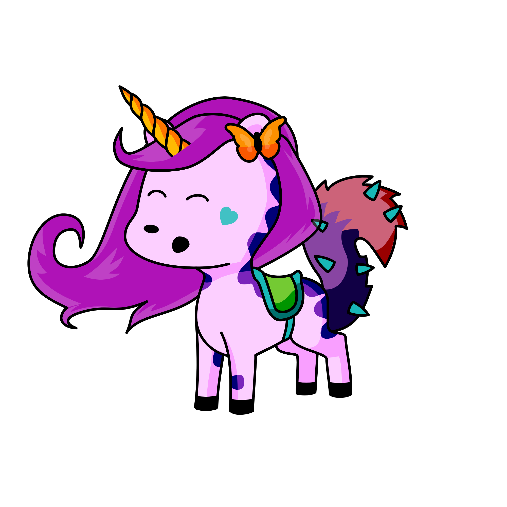 Princess Caden wolf , the unicorn