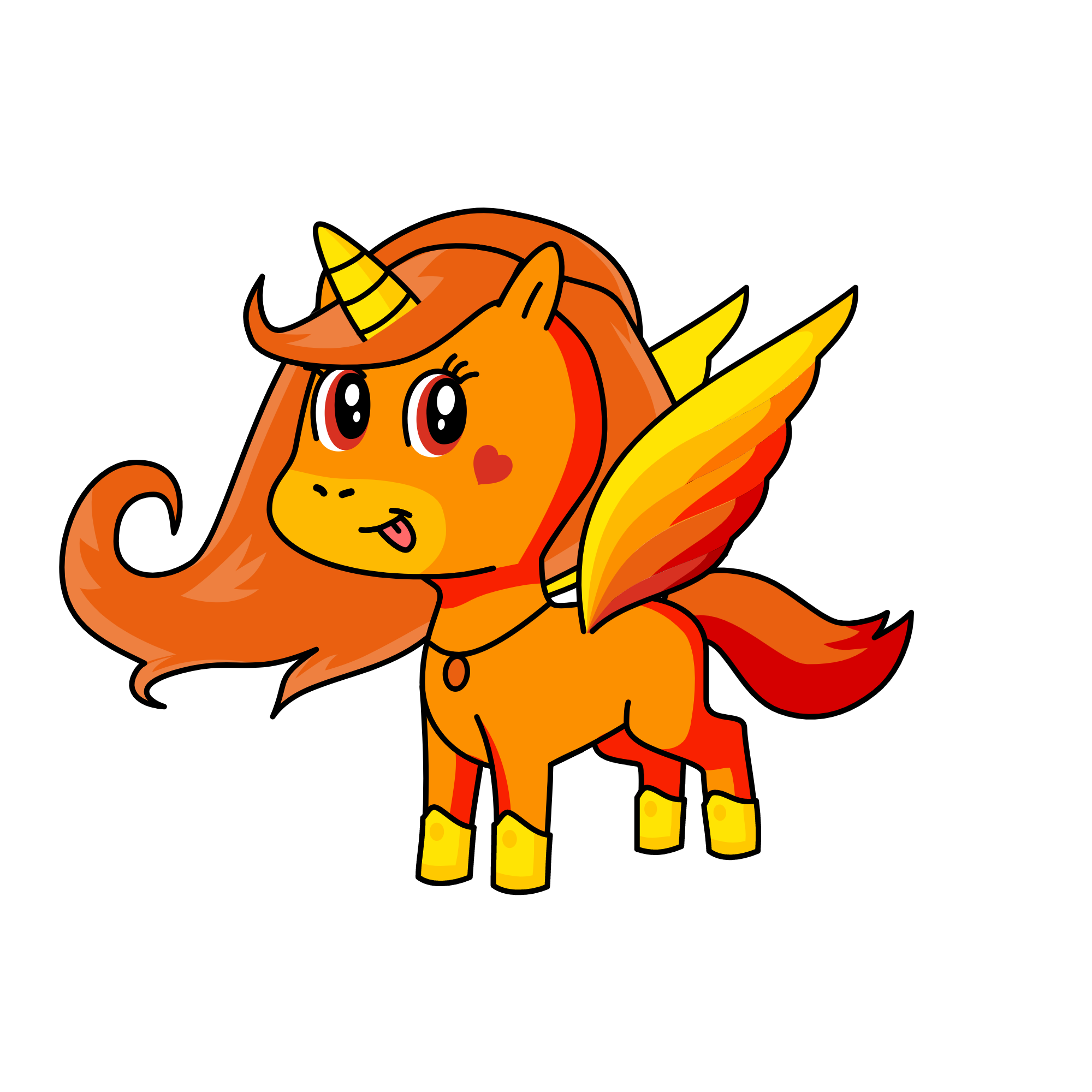 Flame, the unicorn