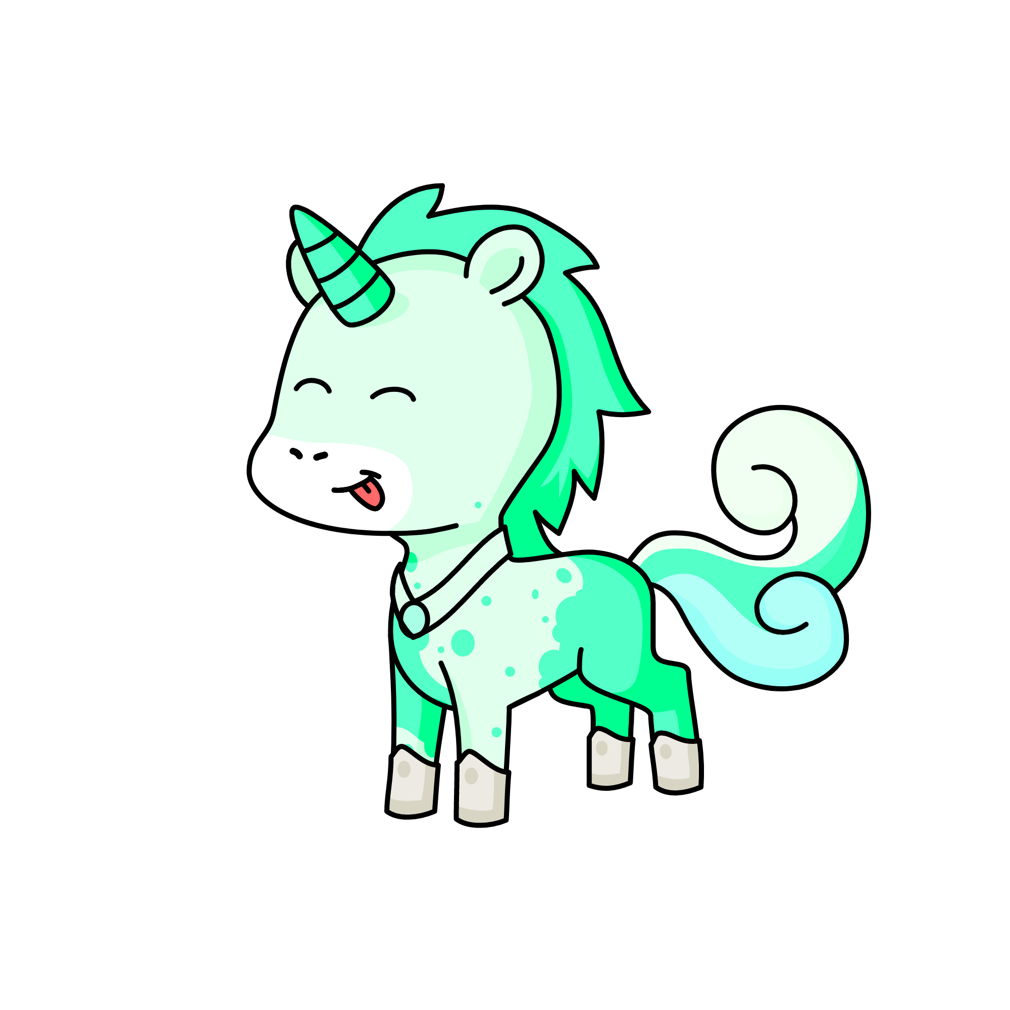 Cloudy, the unicorn
