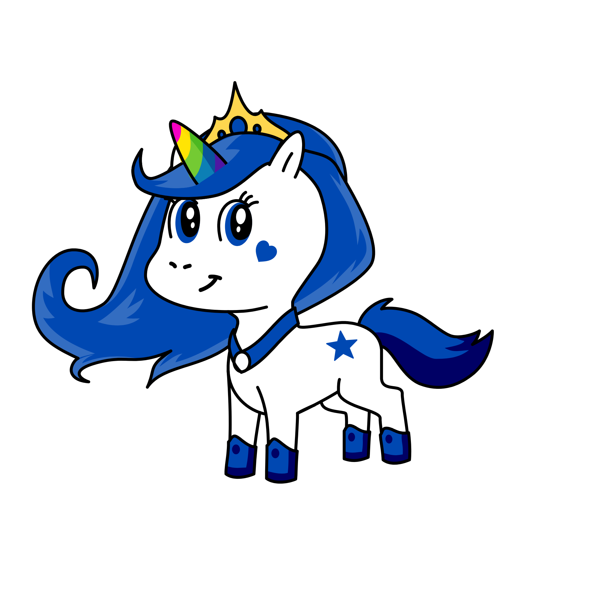 Sapphire, the unicorn