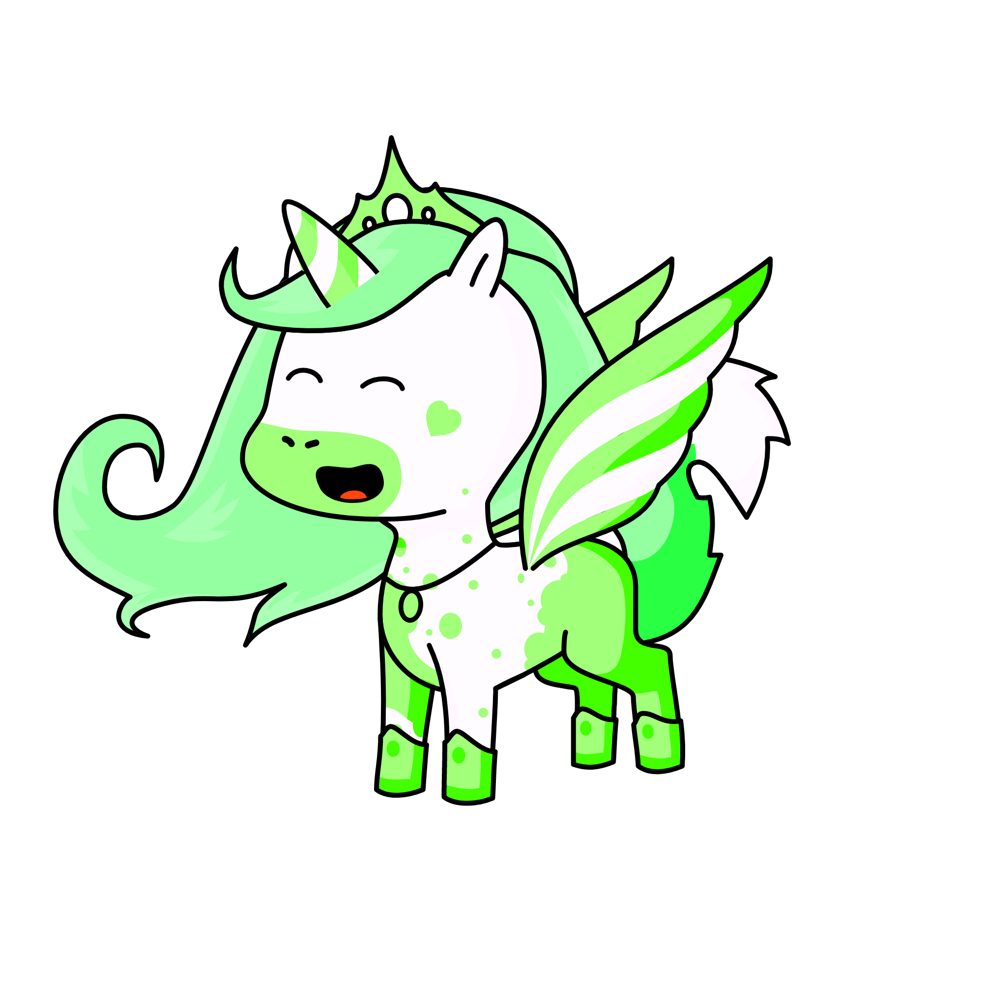 queen of neonniss, the unicorn