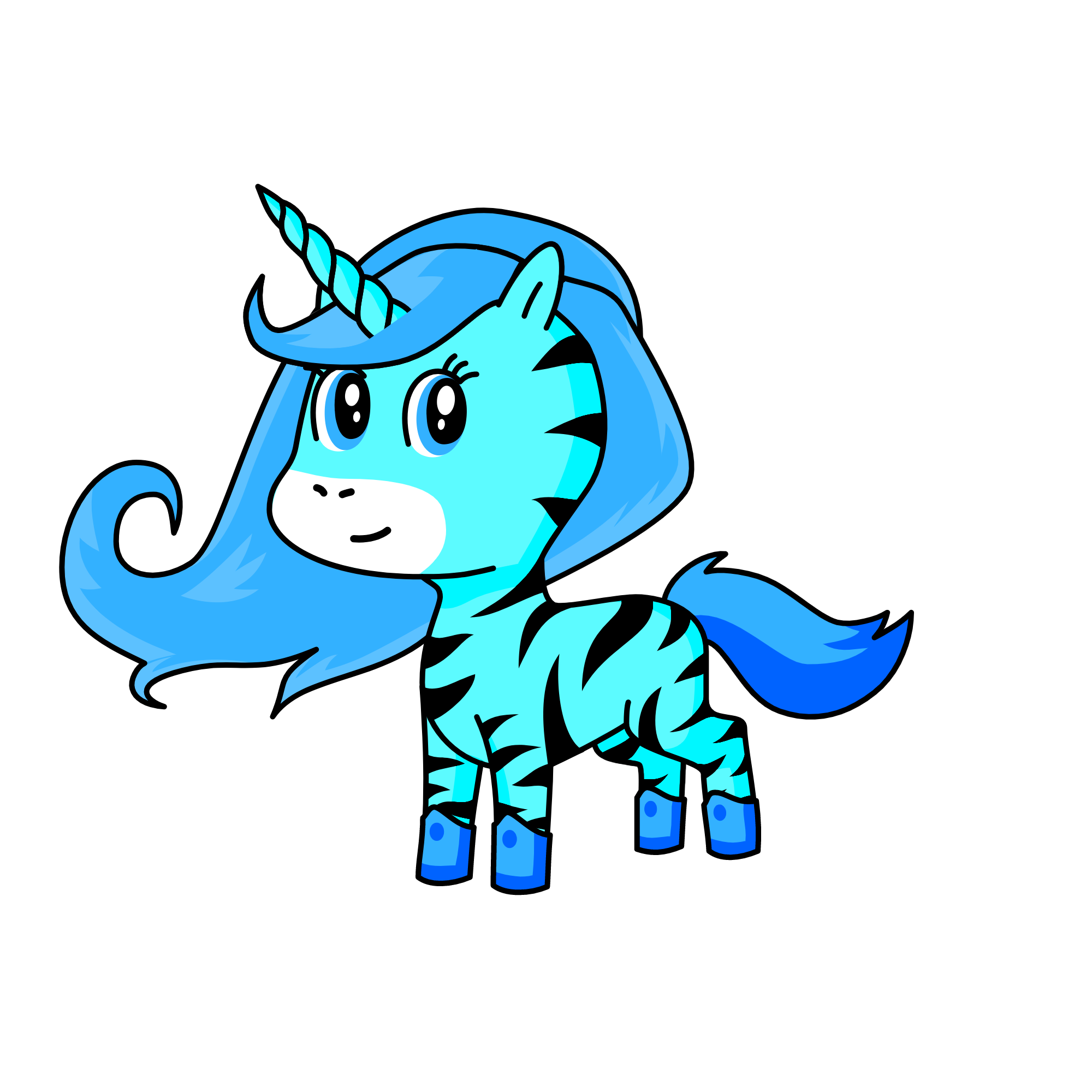 the pastal bule, the unicorn