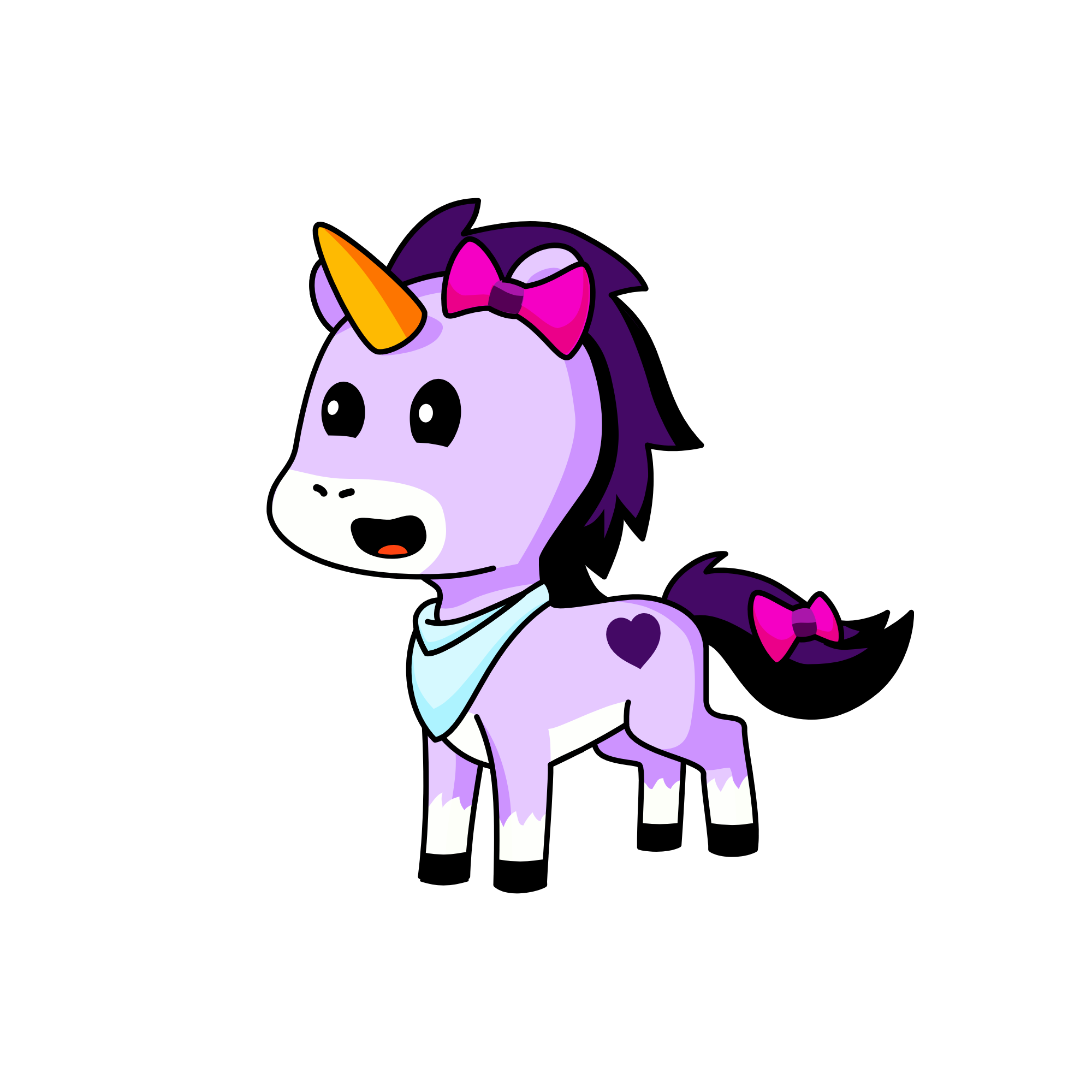 Purple, the unicorn