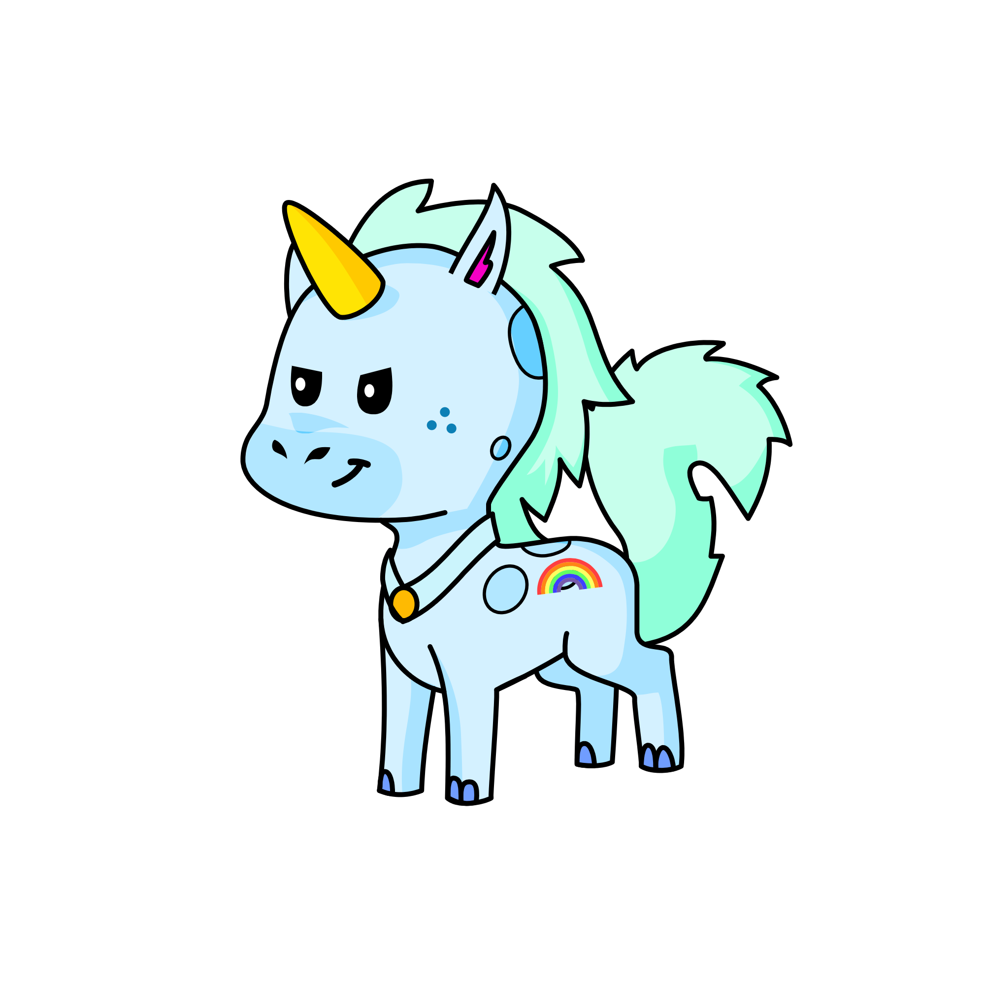 Blueberry , the unicorn