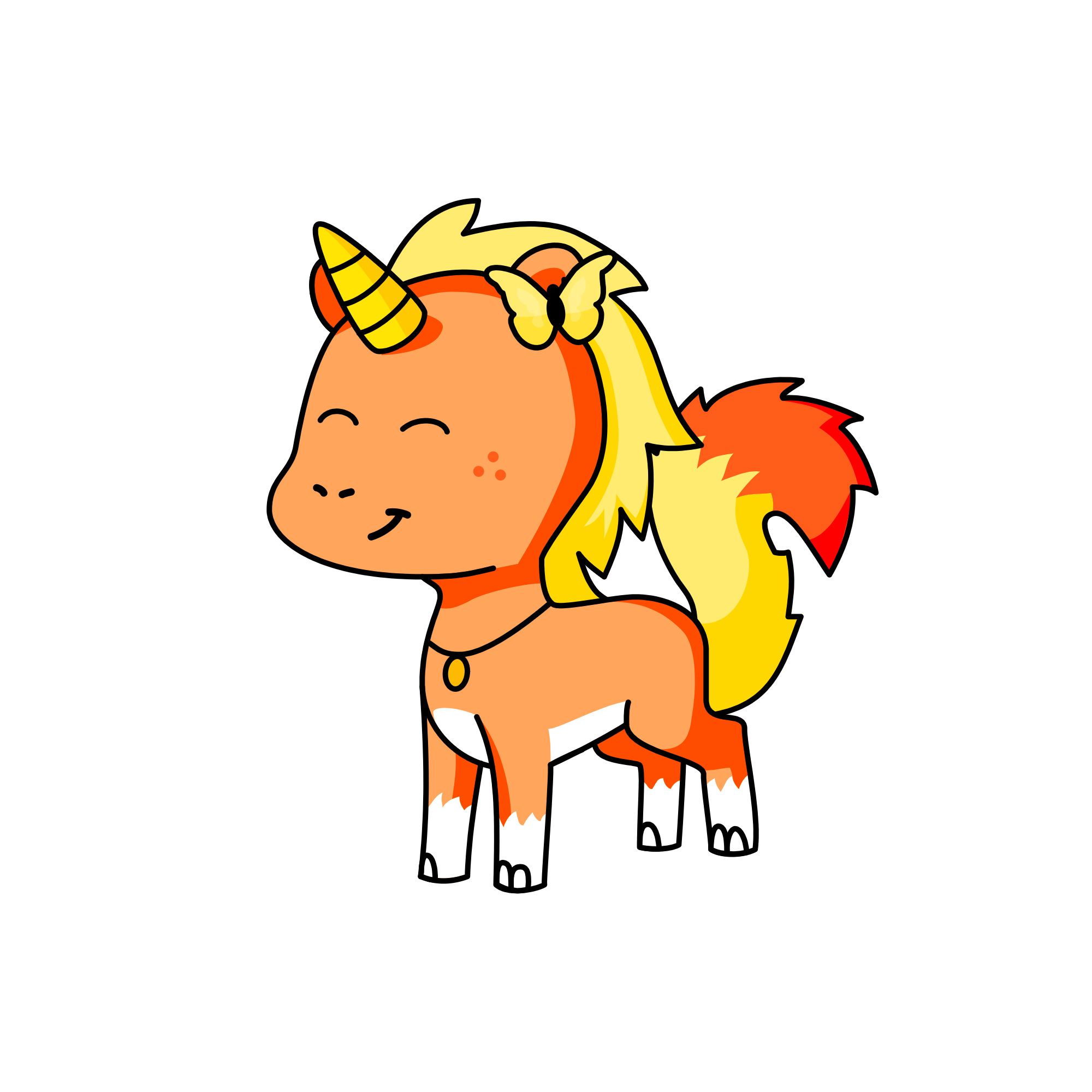 Peach, the unicorn