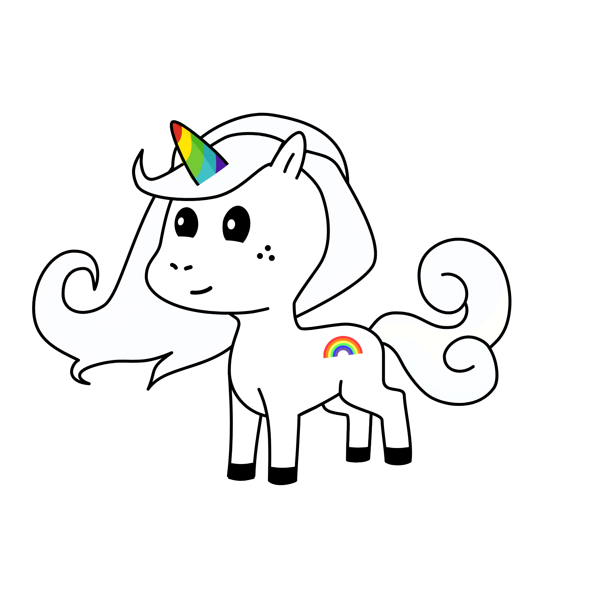Rainbow, the unicorn