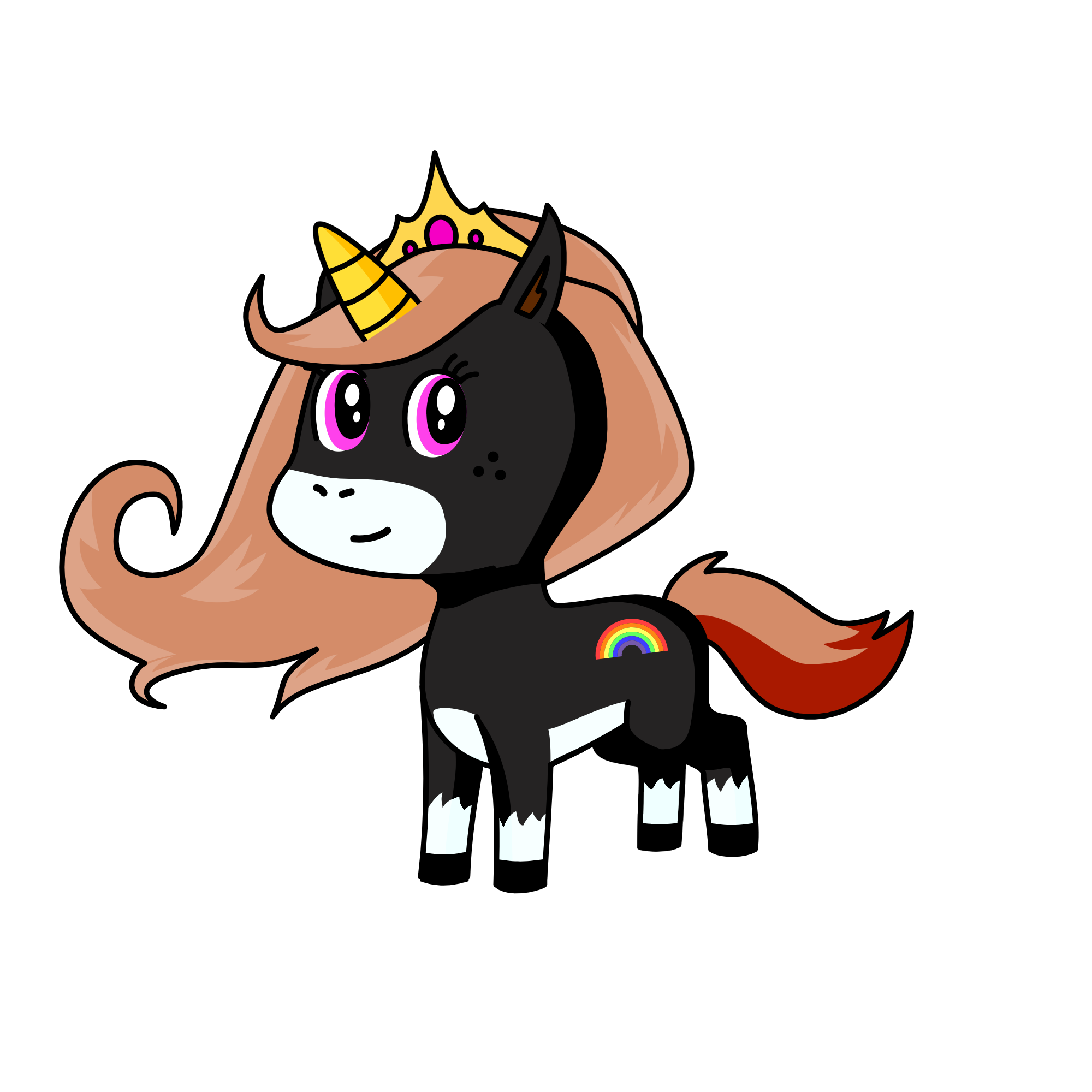 Black, the unicorn