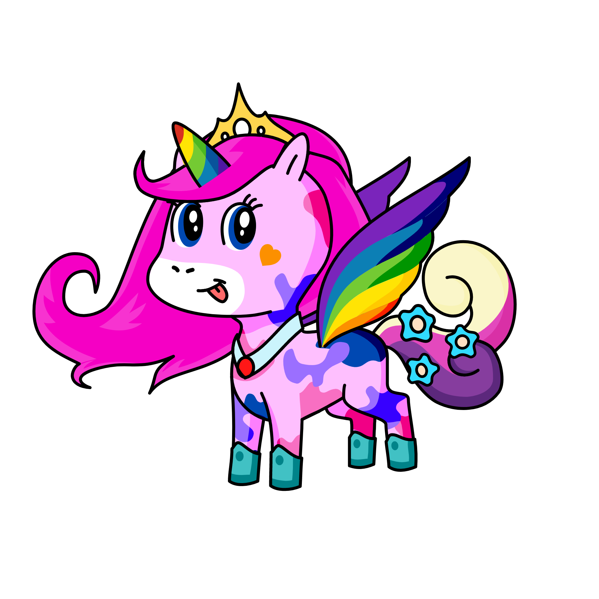 queen of rainbows, the unicorn
