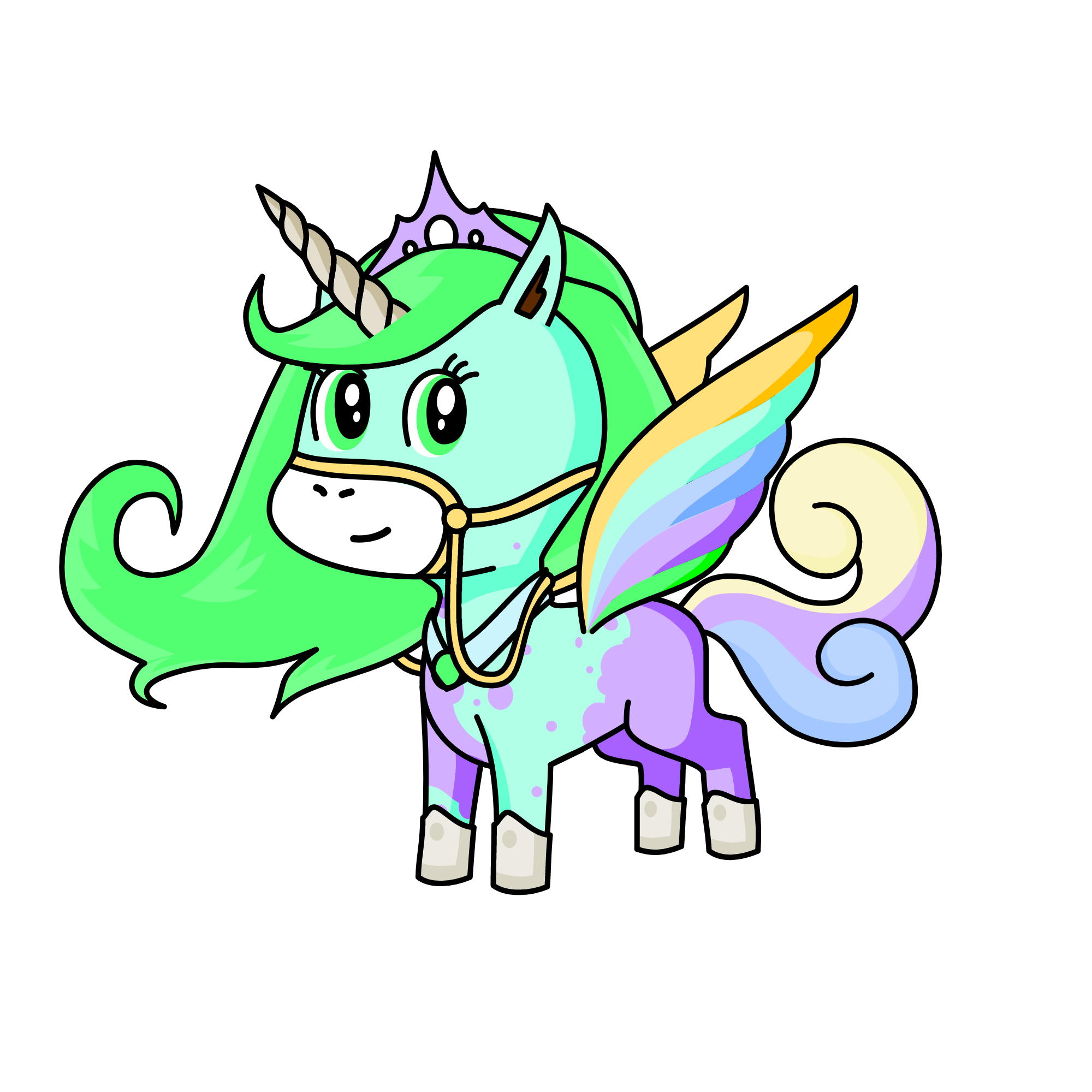 beautiful pastel, the unicorn