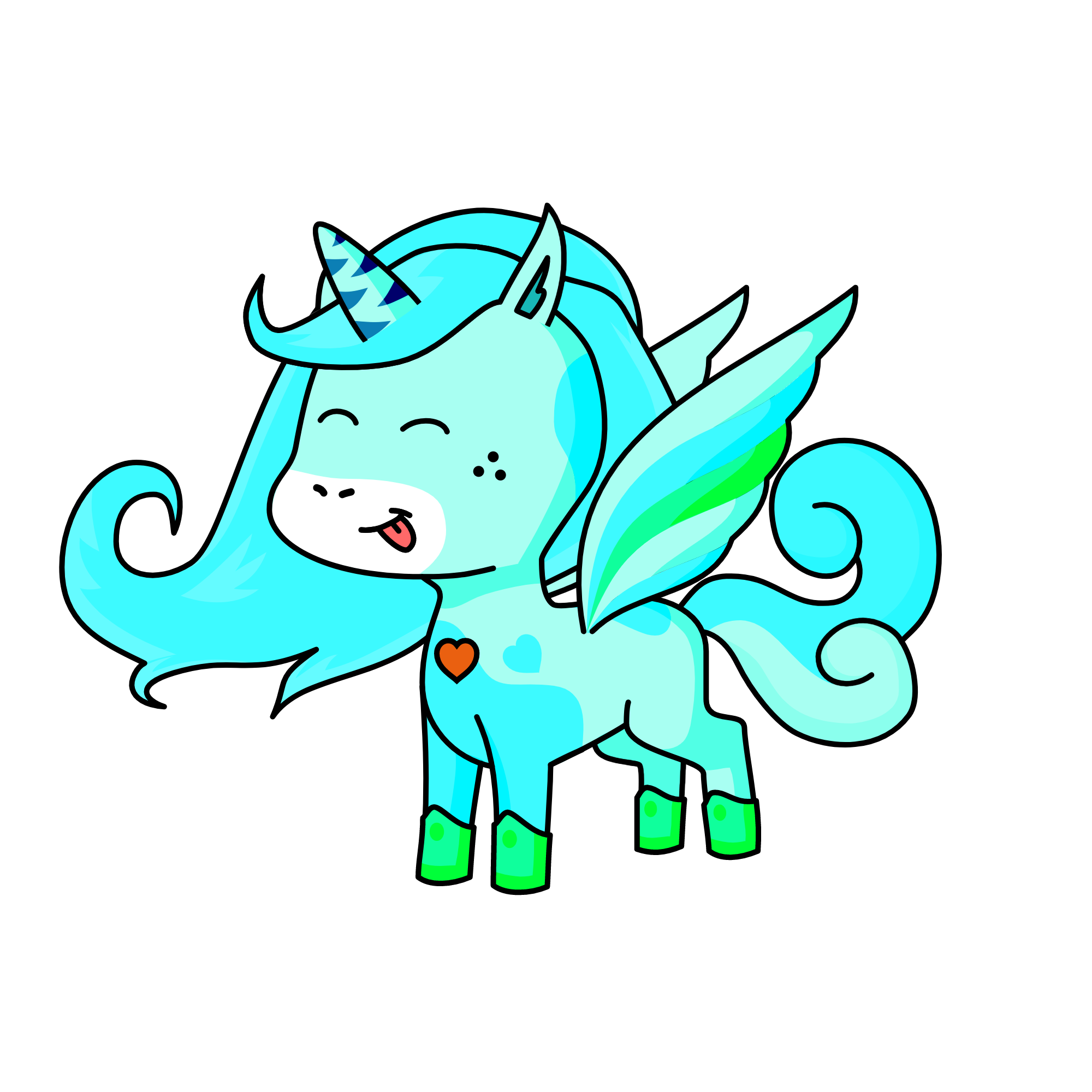 bLuE, the unicorn