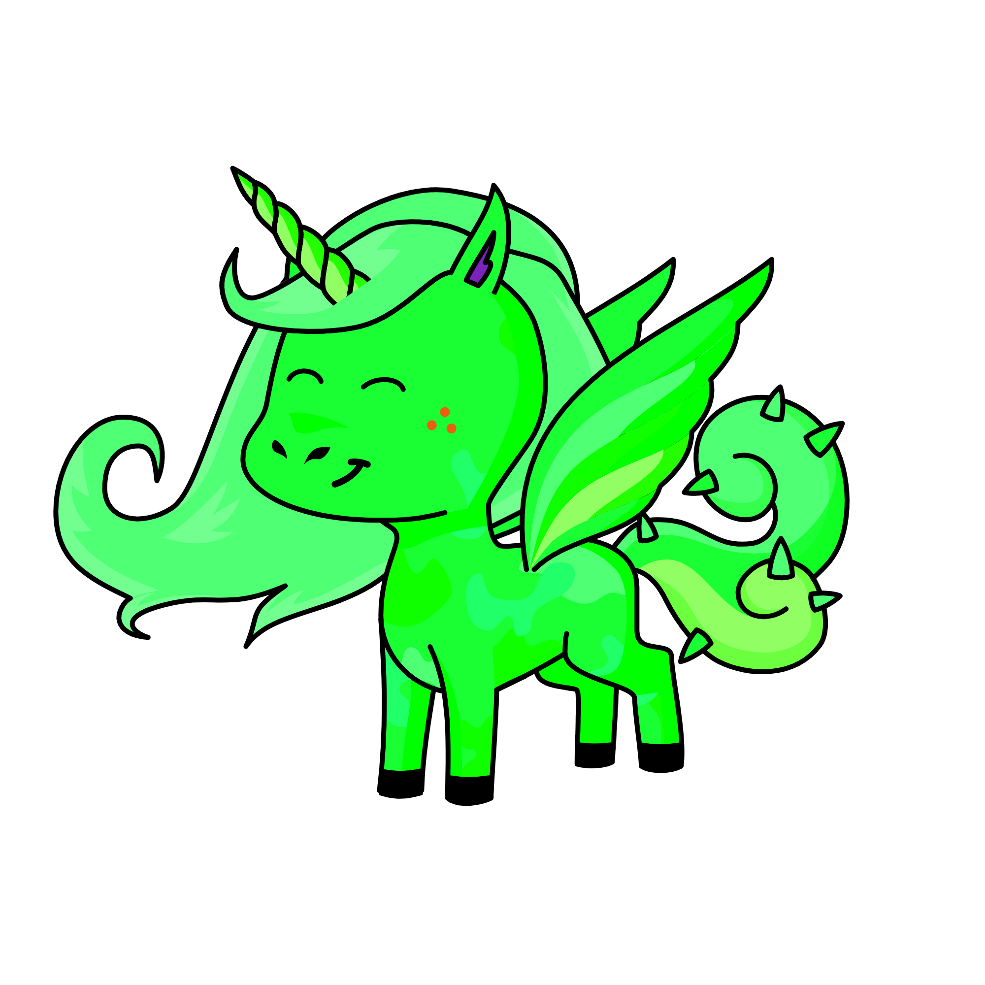 green out lol, the unicorn