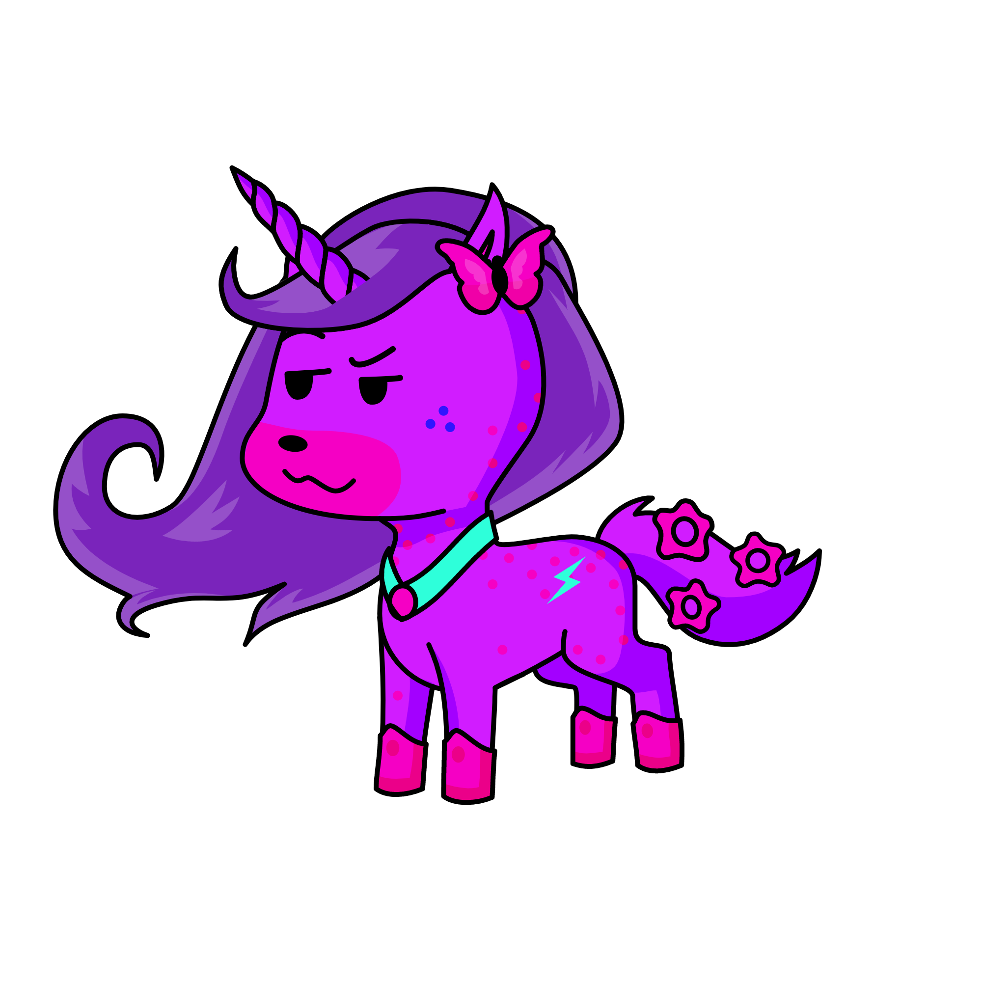 Flashy, the unicorn