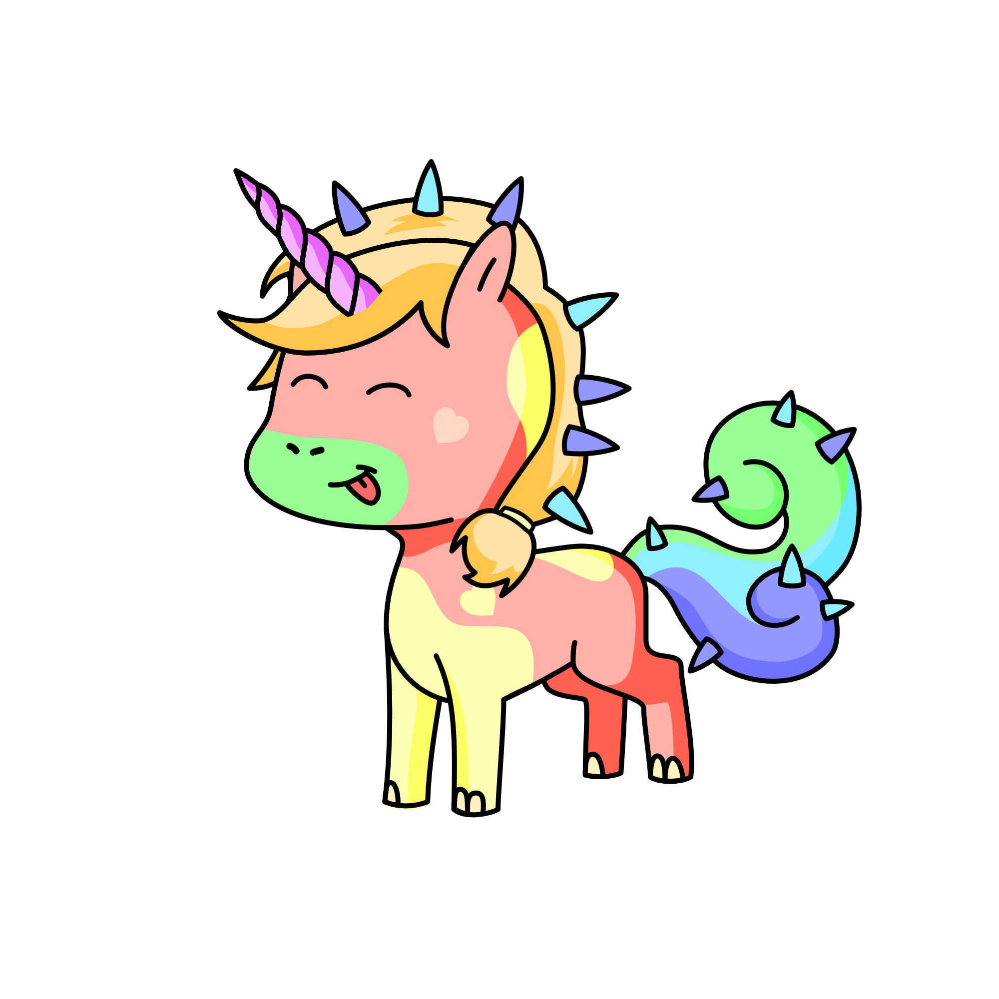 Dainbow Dight, the unicorn