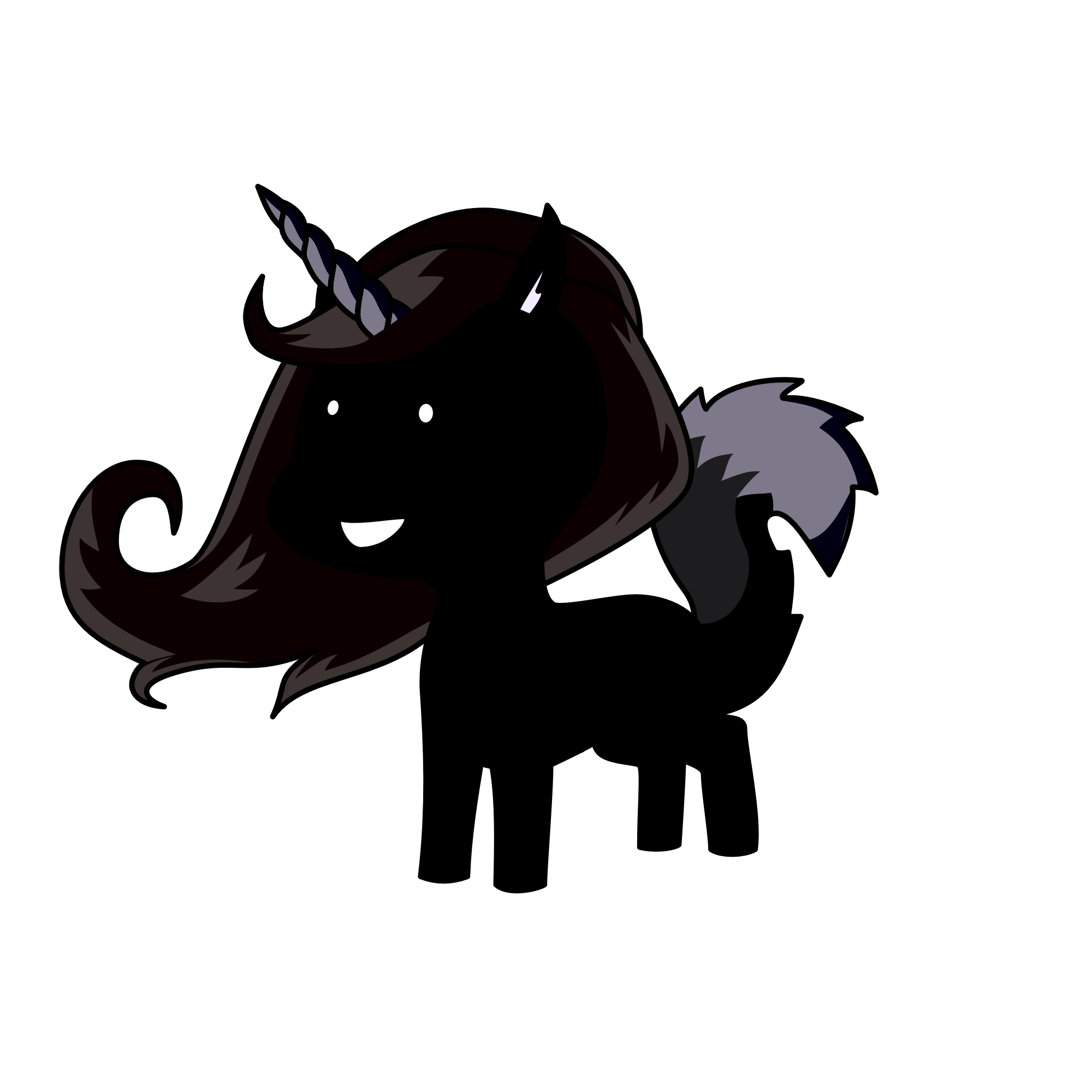 Queen_black, the unicorn