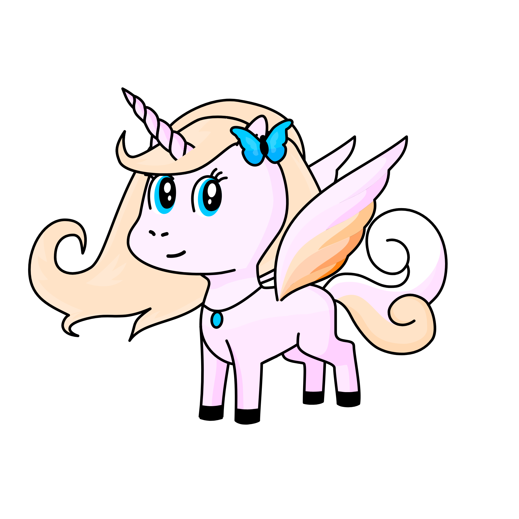 PeachyBlue, the unicorn