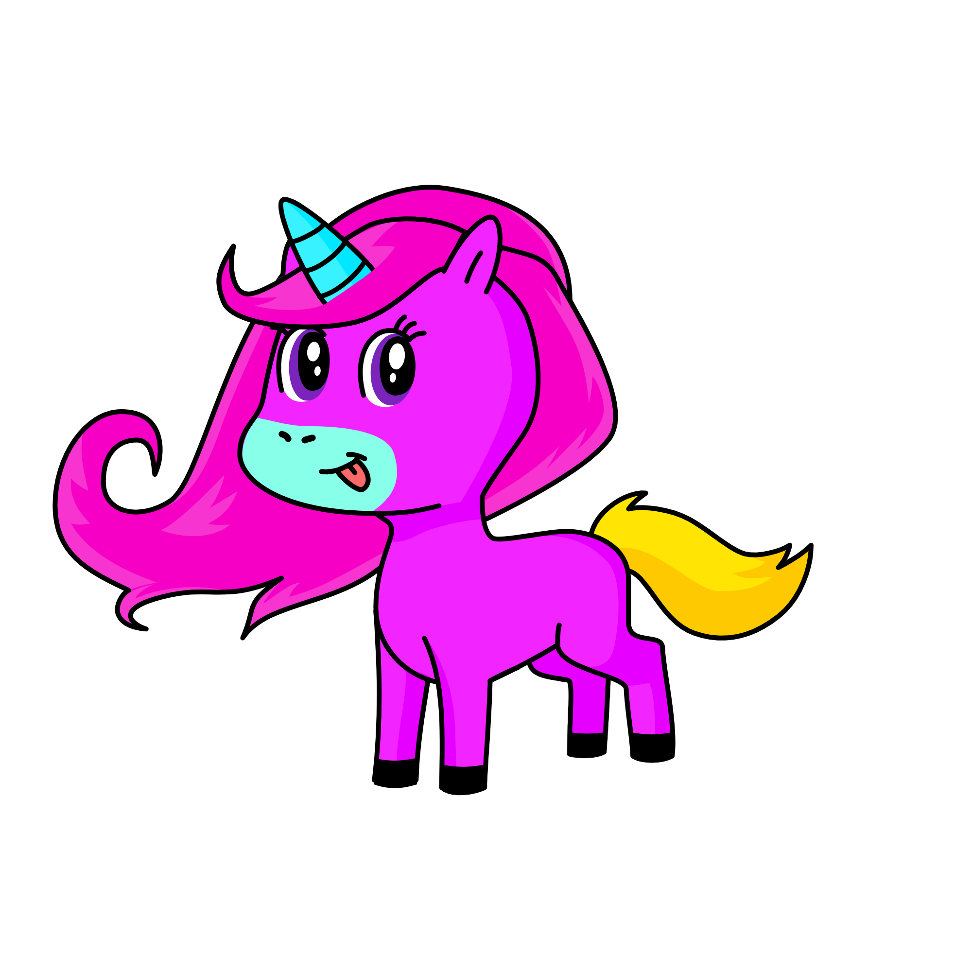 Crazy girl unistar, the unicorn