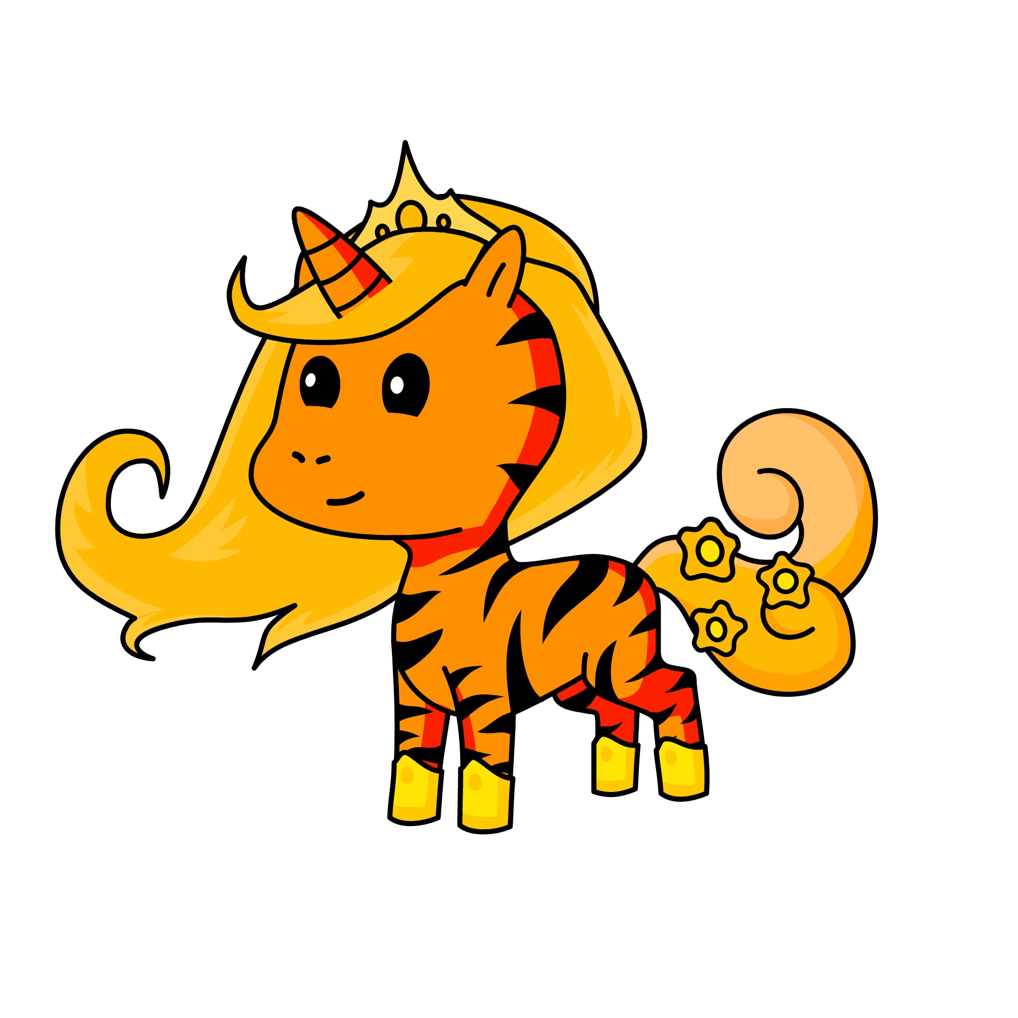 Princess Tiger, the unicorn