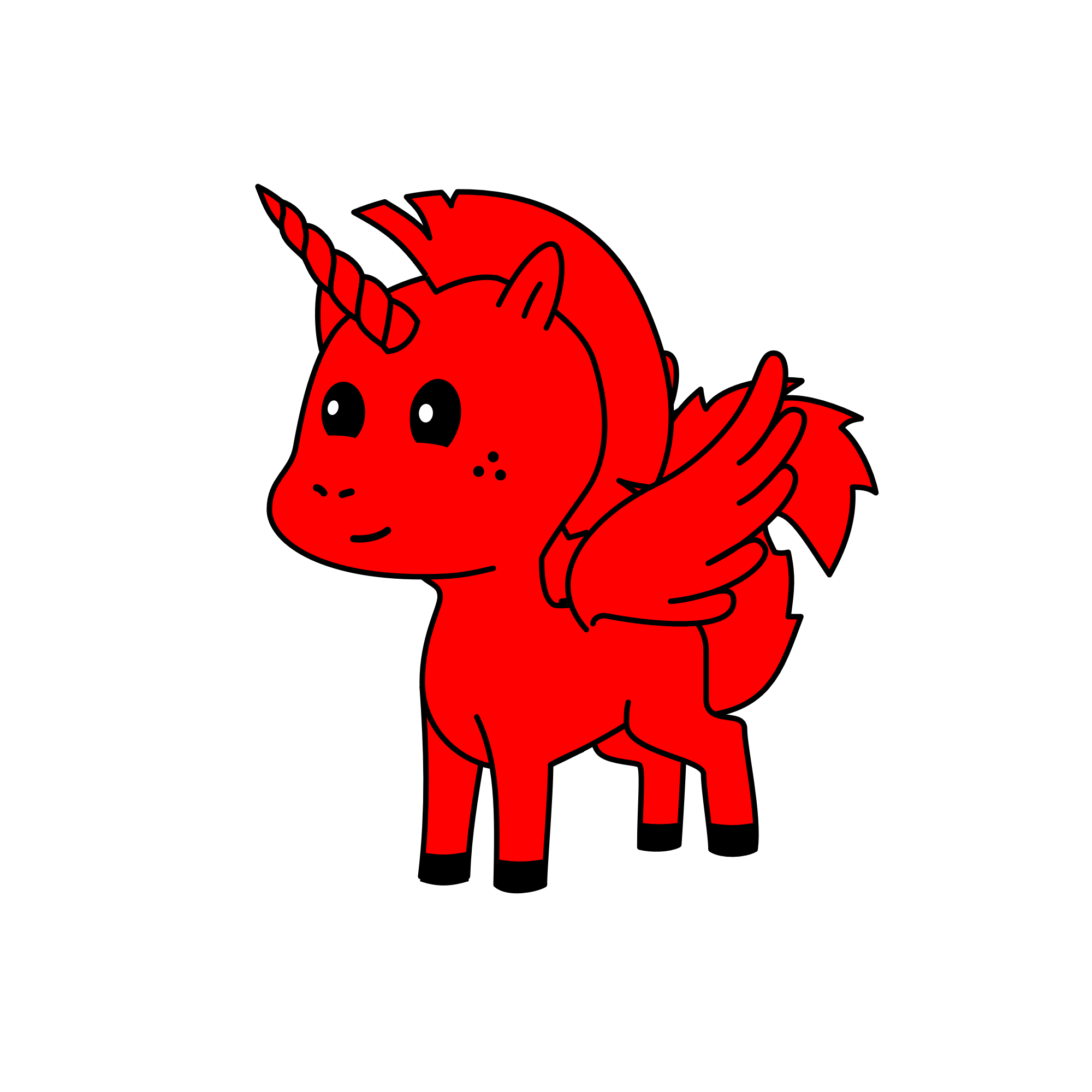 Red, the unicorn