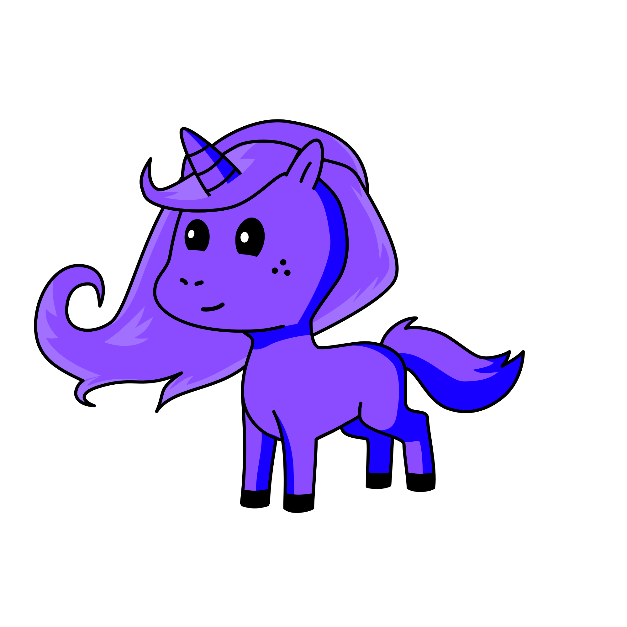 Indigo, the unicorn