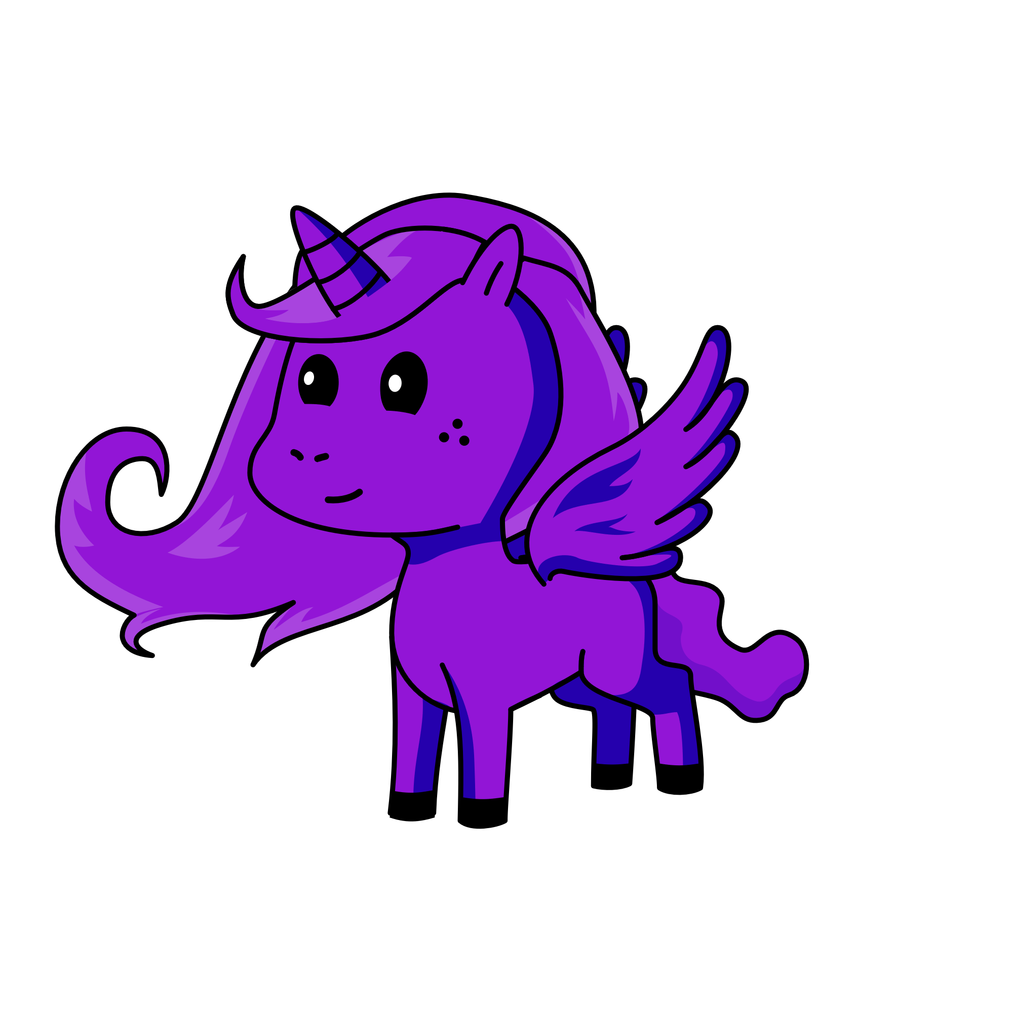 Violet, the unicorn
