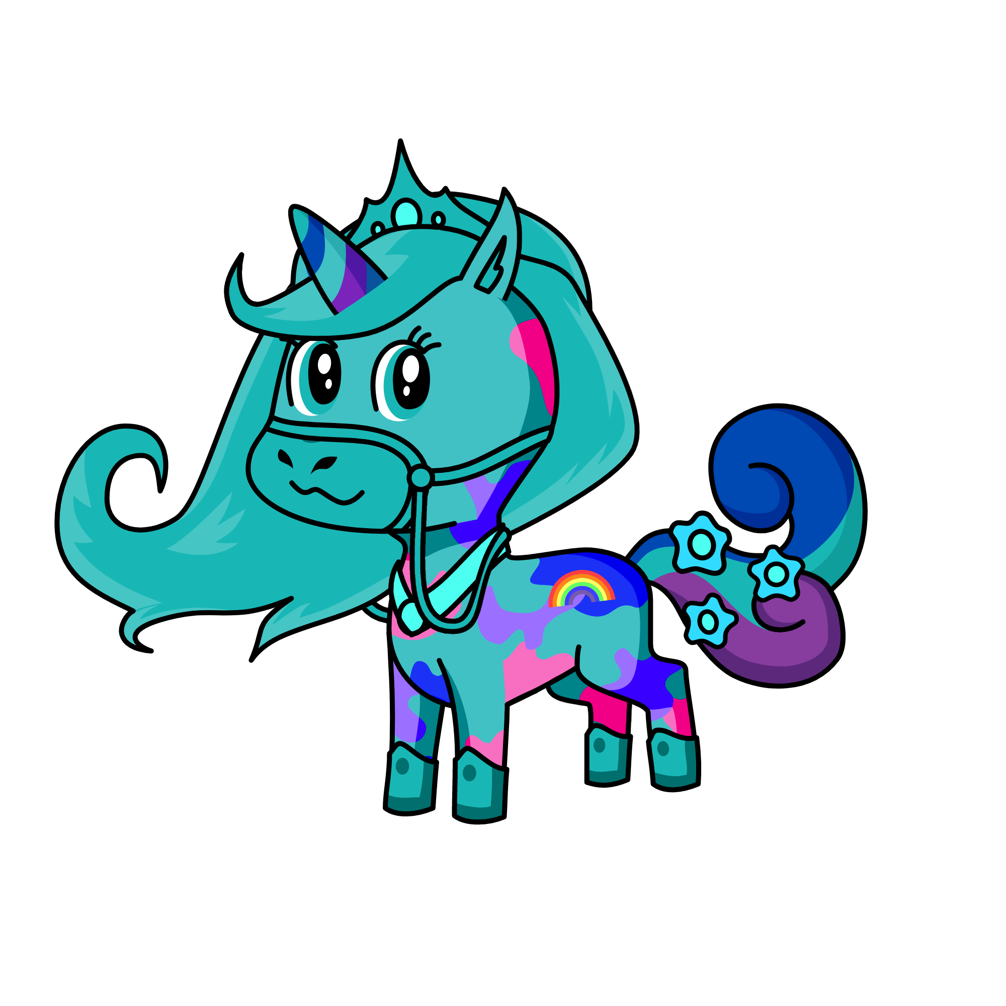 Rainbow, the unicorn