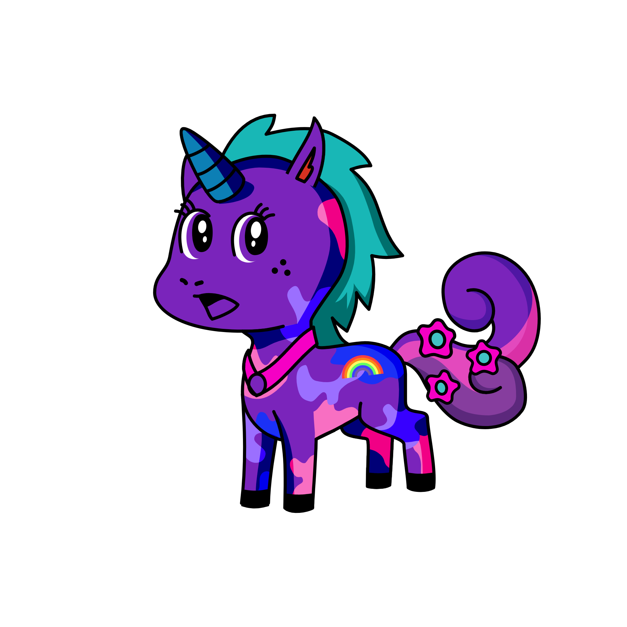 Purple Beauty, the unicorn